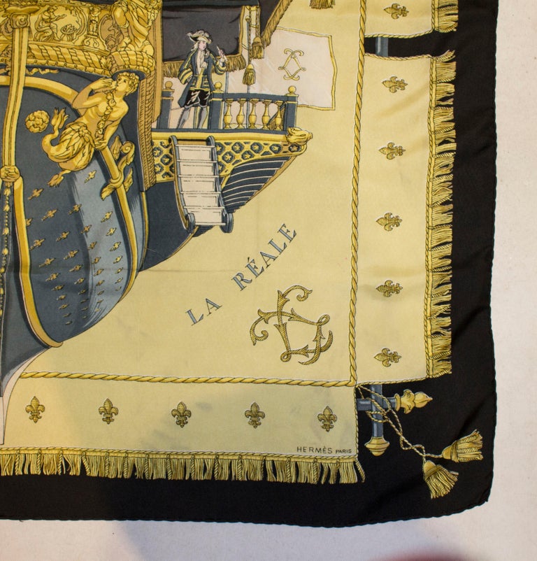 Vintage Hermes Silk Scarf Vue de Carrosse by Hugo Grygkar at 1stDibs