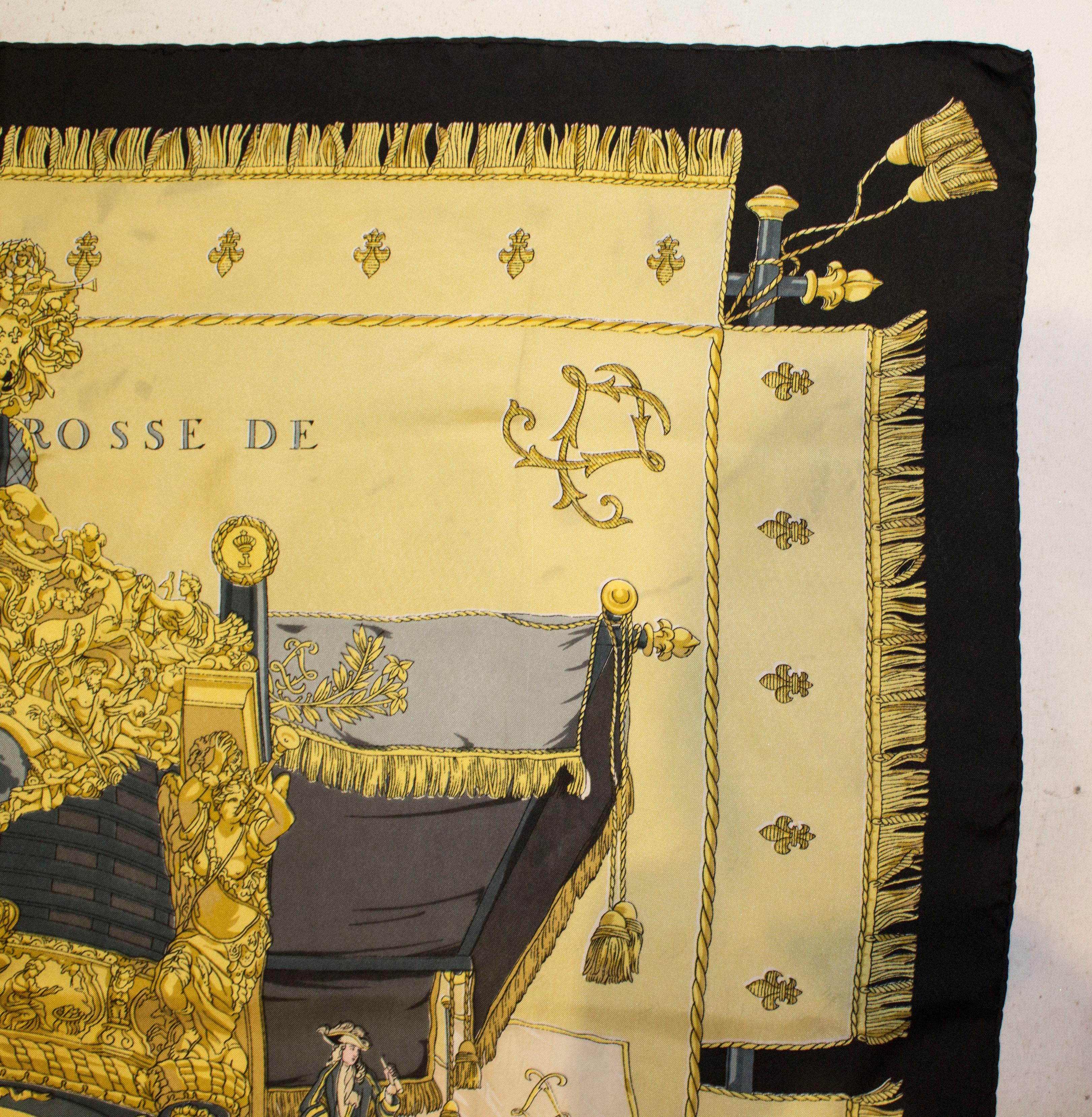 Vintage Hermes Silk Scarf Vue de Carrosse by Hugo Grygkar 2