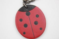 Vintage Hermes Silver and Leather Keyring  Kelly / Birkin Charm