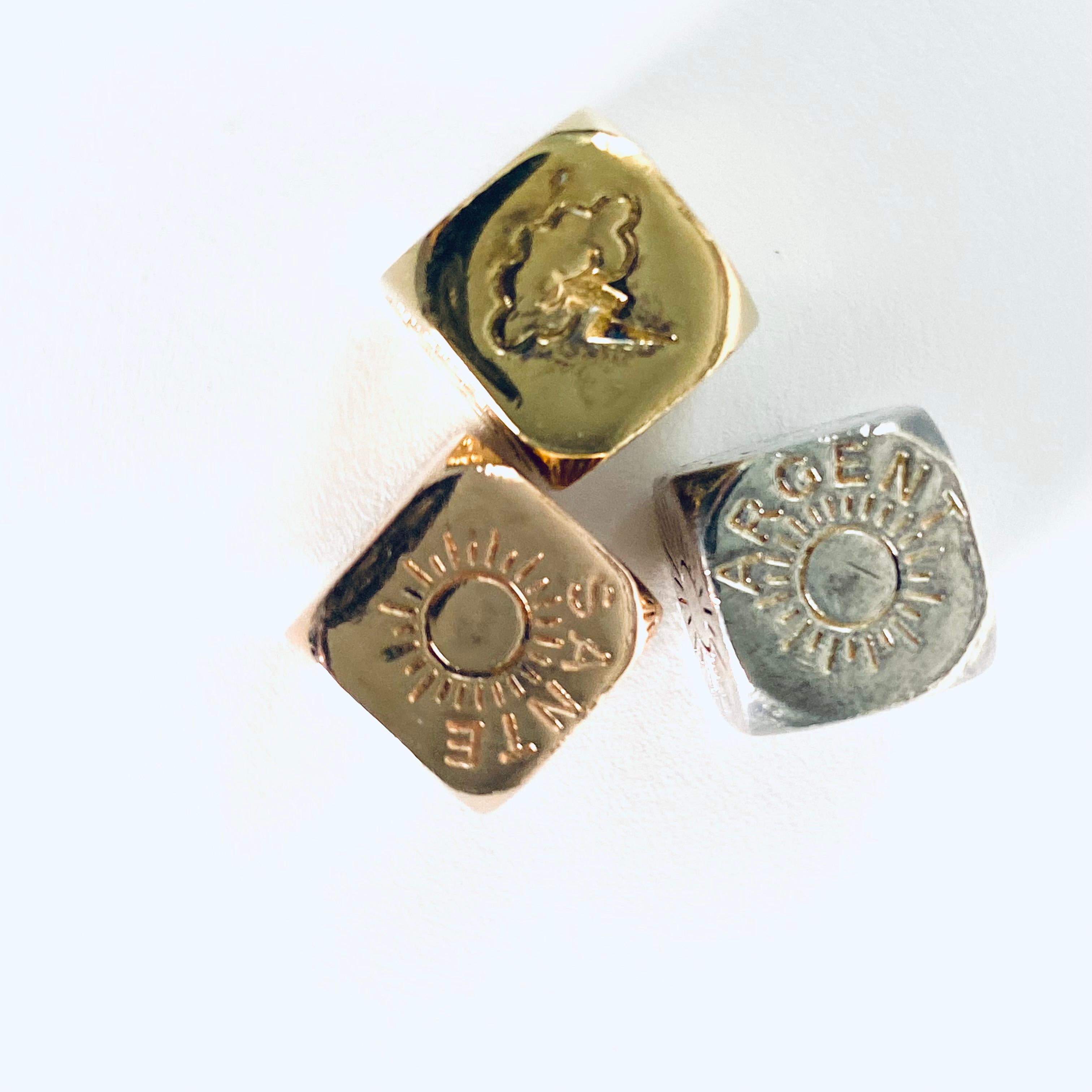 Vintage Hermès Silver Fortuna Dice Set - Silver Money Gold Health Rose Love 2