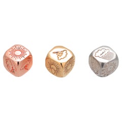 Vintage Hermès Silver Fortuna Dice Set - Silver Money Gold Health Rose Love