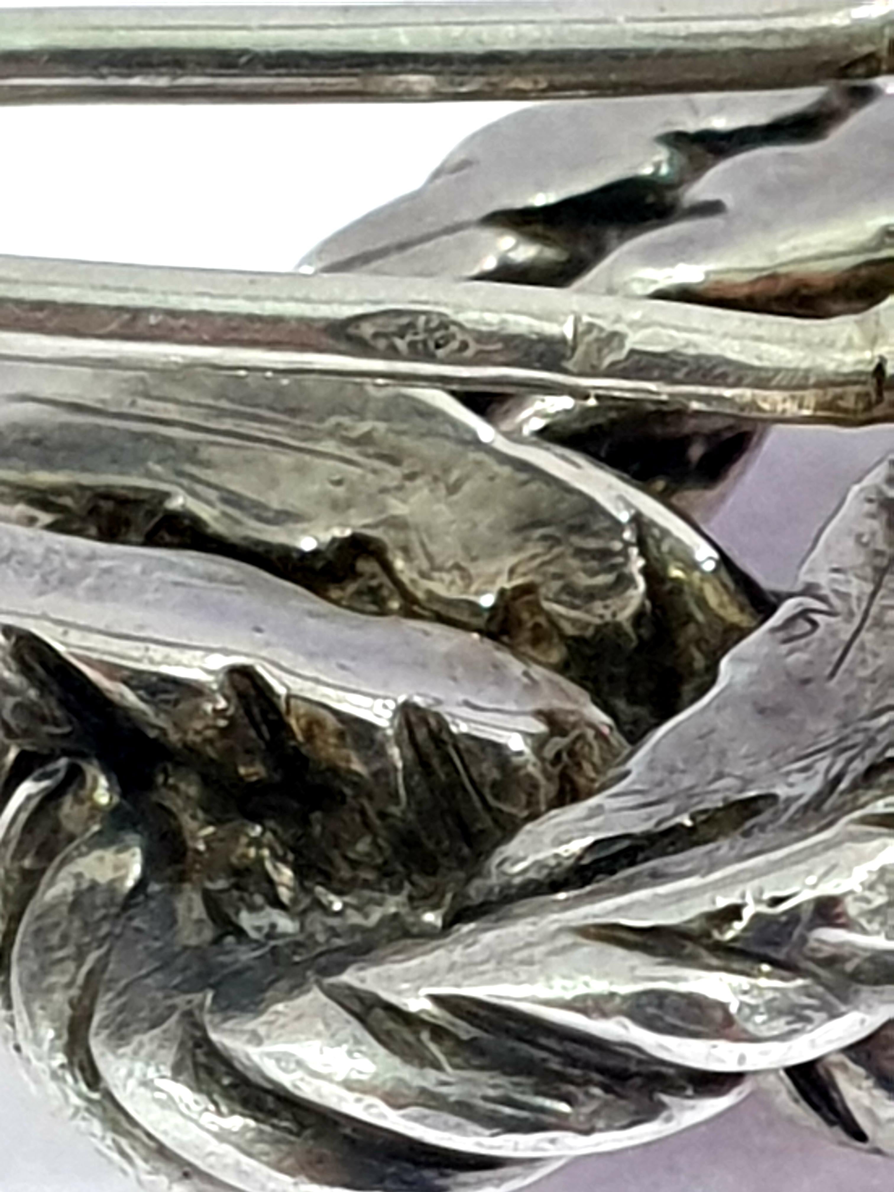 Women's Vintage Hermes Silver Knot Brooch