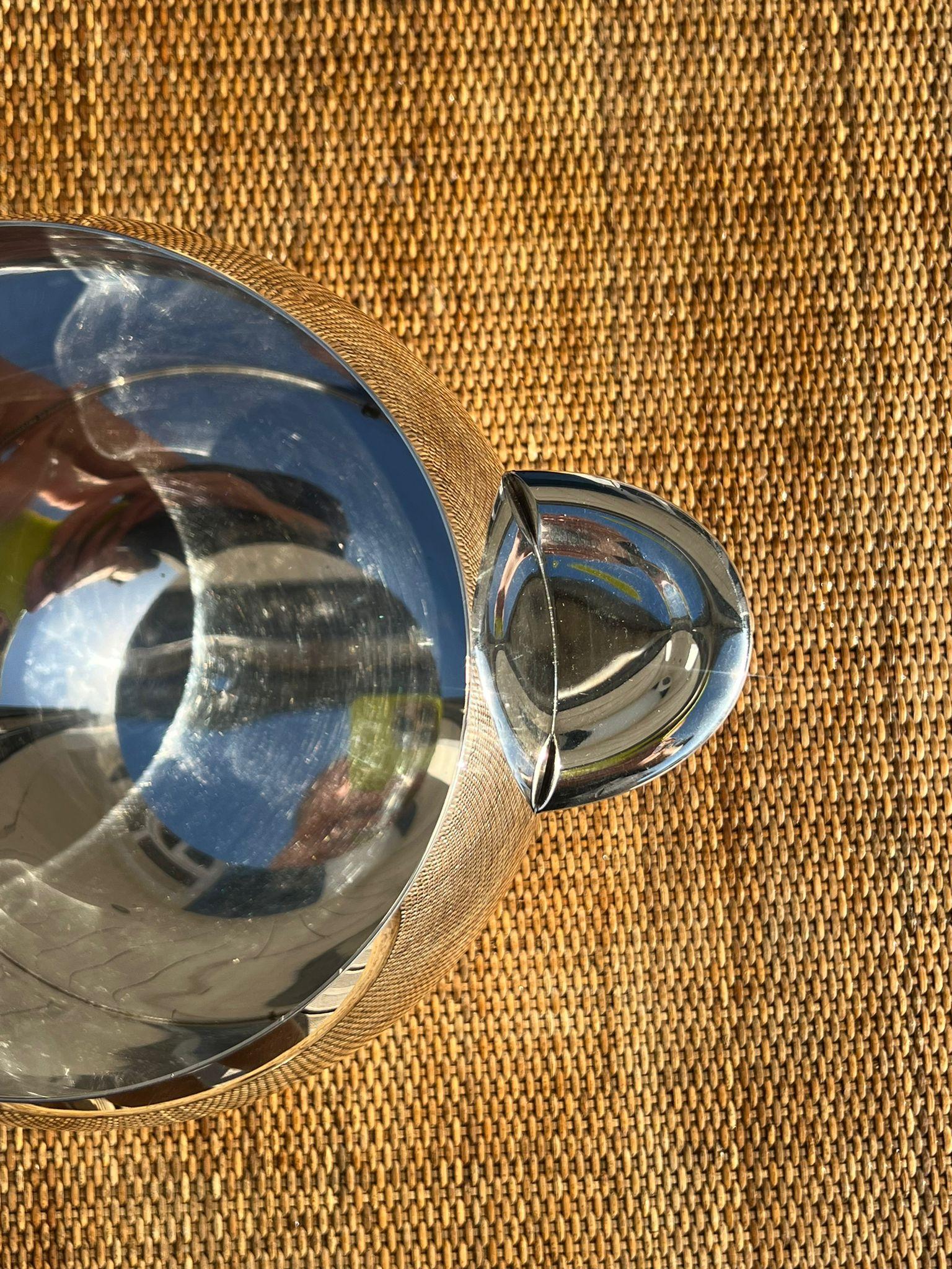 Secchiello da champagne d'epoca HERMÉS placcato in argento - Raffreddatore di vino - Refrigeratore di ghiaccio in vendita 10