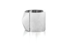 Vintage Hermes Silver Pyramid Cuff Bracelet
