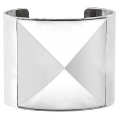 Bracelet manchette pyramide Vintage Hermes Silver