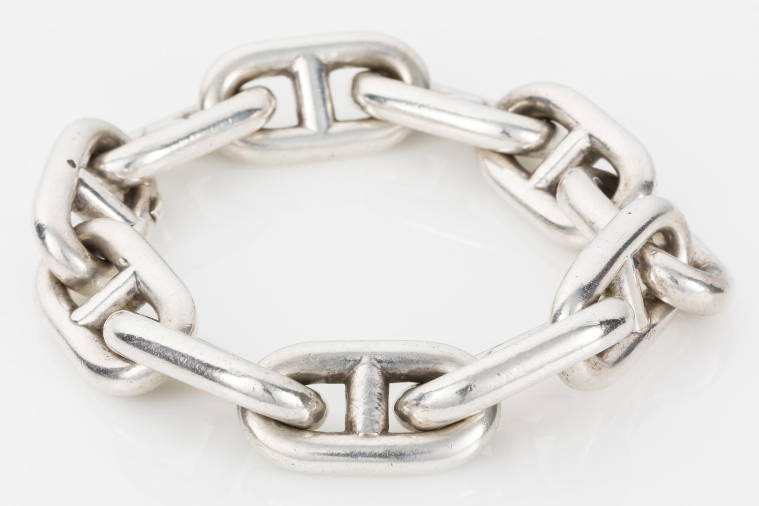 vintage hermes silver bracelet