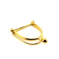 Vintage Hermès Stirrup 18 Karat Yellow Gold Money Clip, Circa 1950