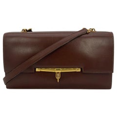 Hermes Vintage Tan Box Calf Top Flap Shoulder Bag c1970s