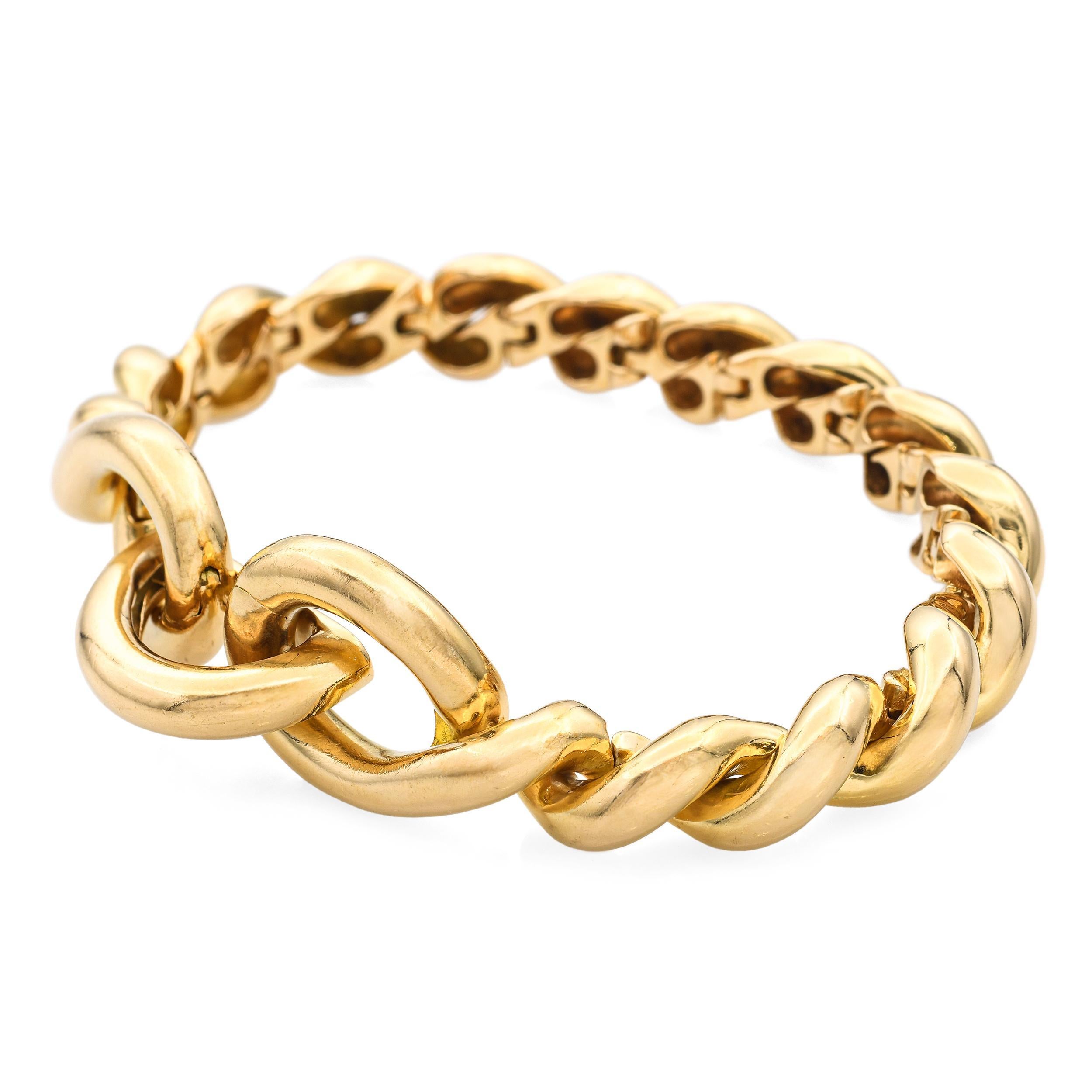 Vintage Hermès Torsade 18k Yellow Gold Link Bracelet 1