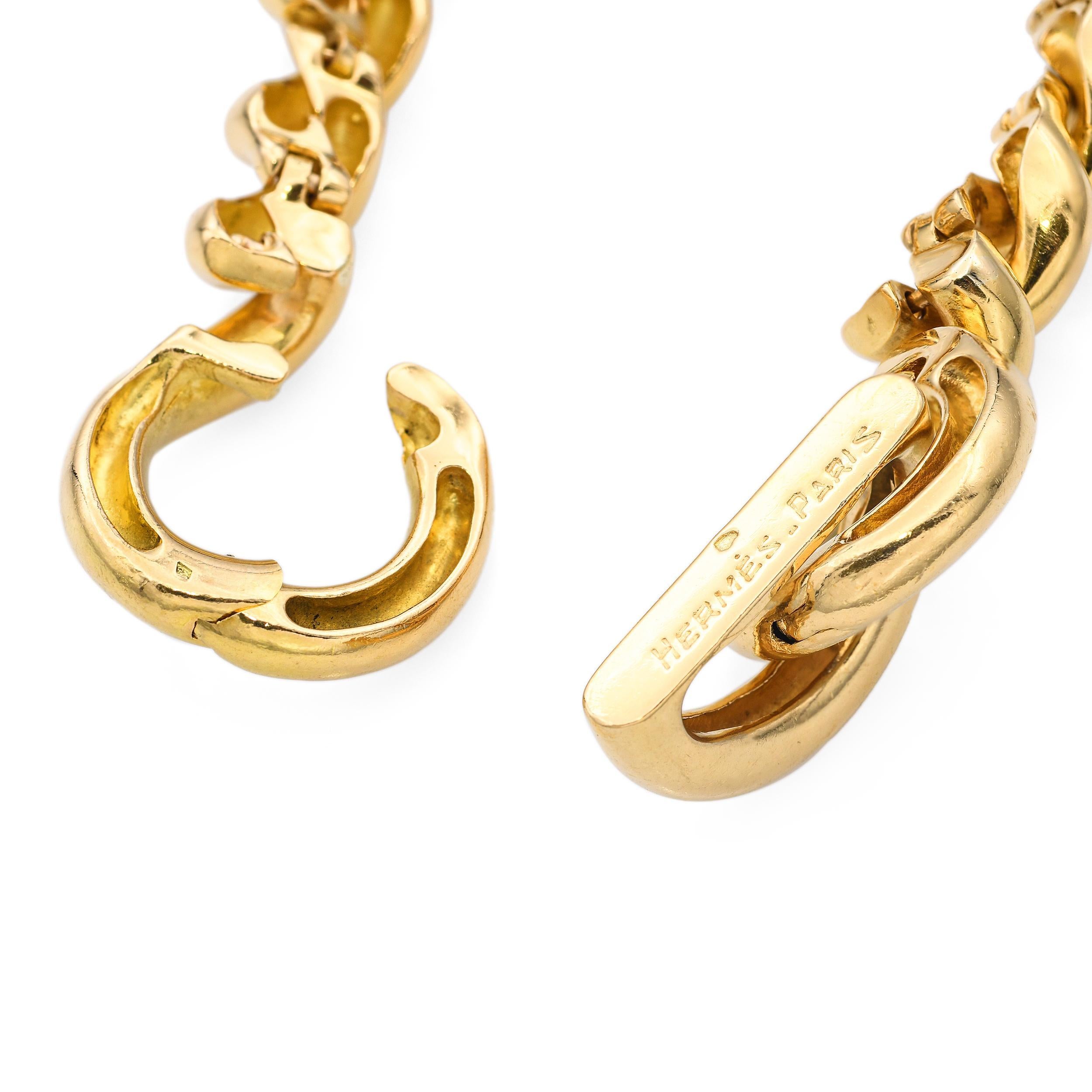 Vintage Hermès Torsade 18k Yellow Gold Link Bracelet 3