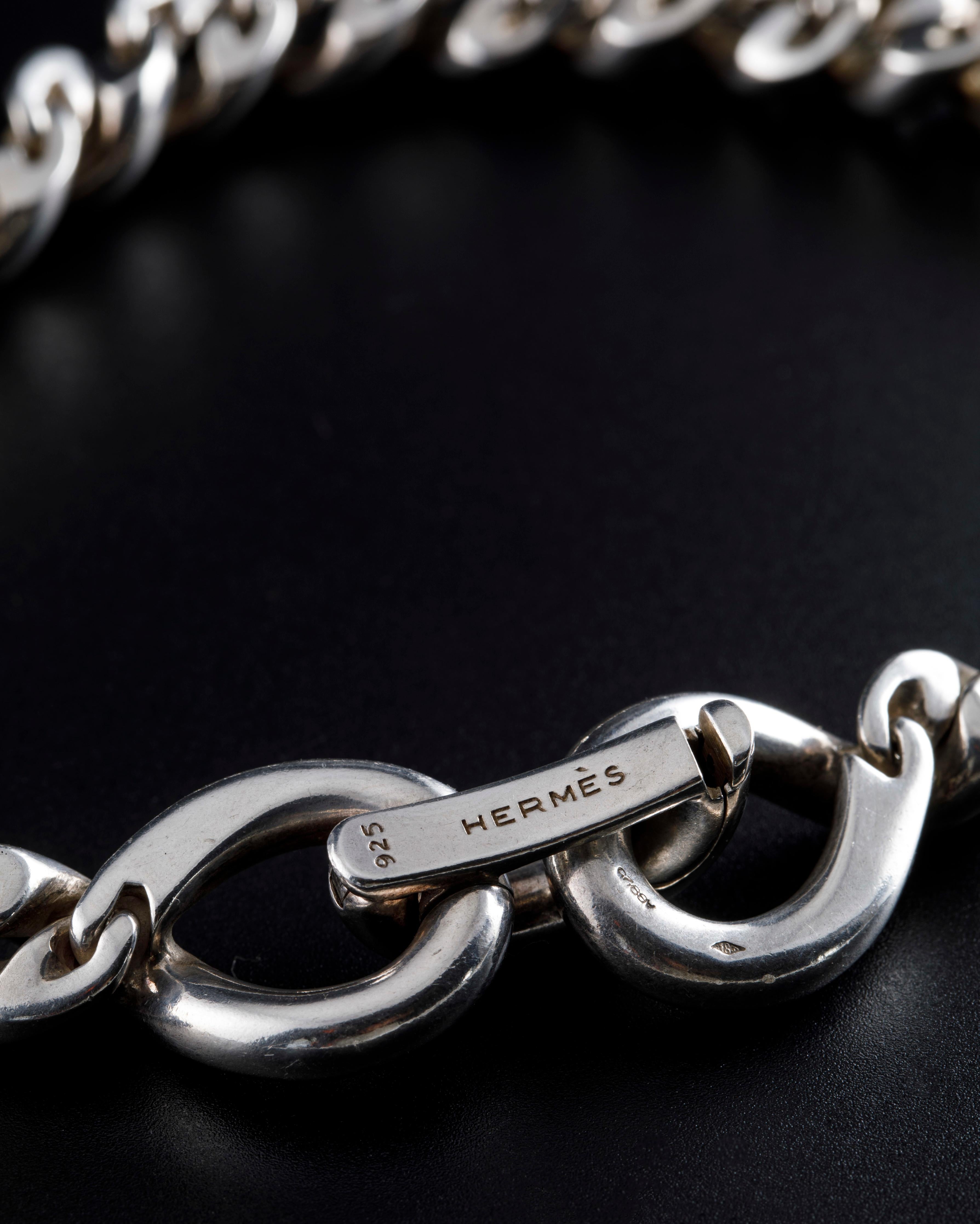Vintage Hermès „Torsade“ Silber 925 Collier im Angebot 3