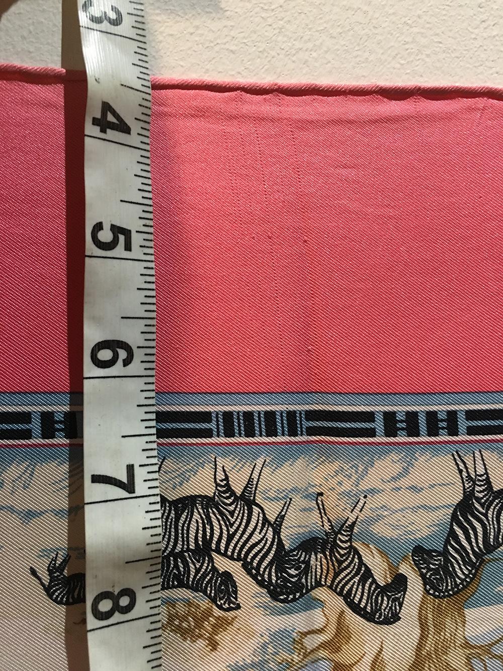 Women's or Men's Vintage Hermes Tropiques Silk Scarf in Pink c1980s