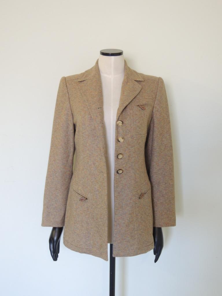 Vintage Hermes Tweed Equestrian Jacket 1