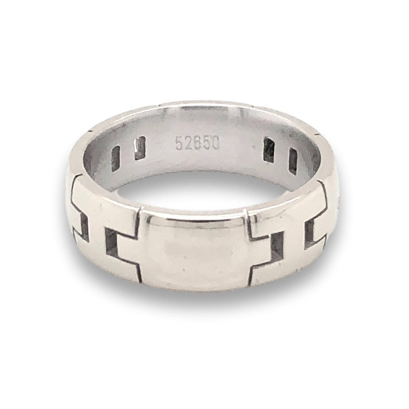 Vintage Hermès White Gold Band Ring 1