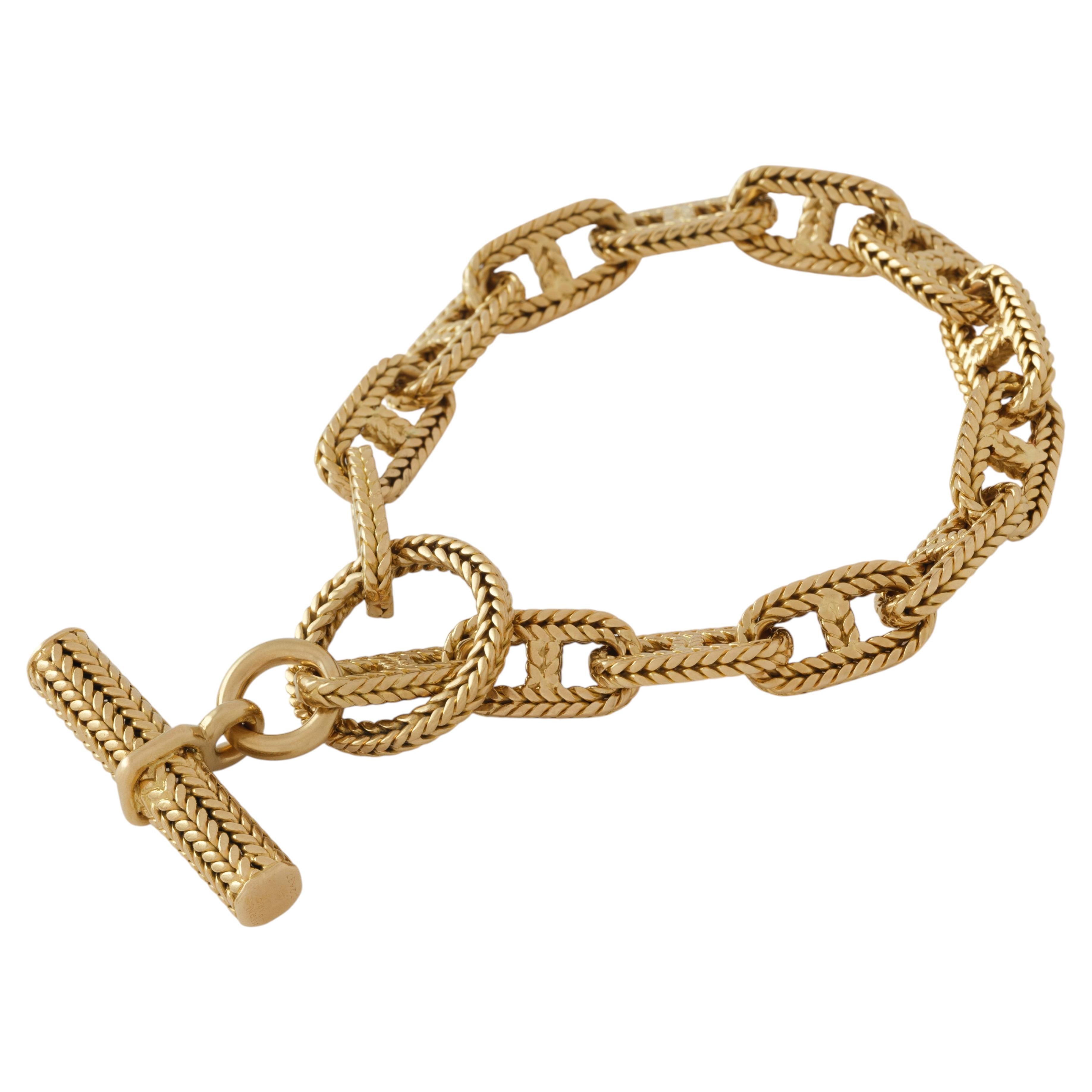 Bracciale vintage Hermès X Lenfant Châine D'ancre a 18 carati