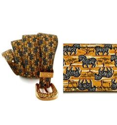 Vintage HERMES Zebra Print Western Style Buckle Belt