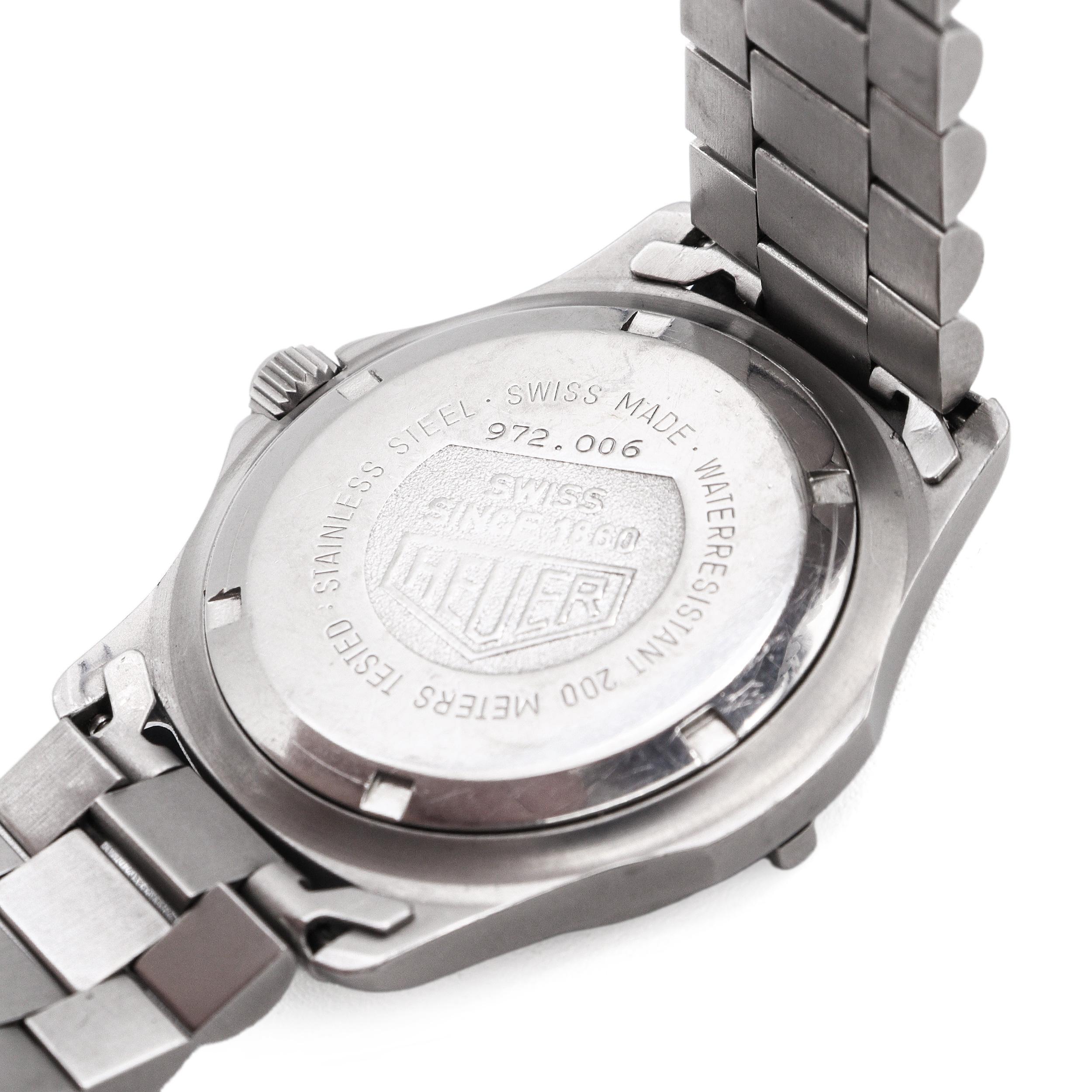 De los hombres Vintage Heuer 2000 Series Professional Date Quartz Men's Watch Ref. 972.006 en venta