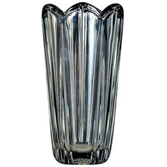 Vintage Hexagonal Glass Vase, Italy, 1970s