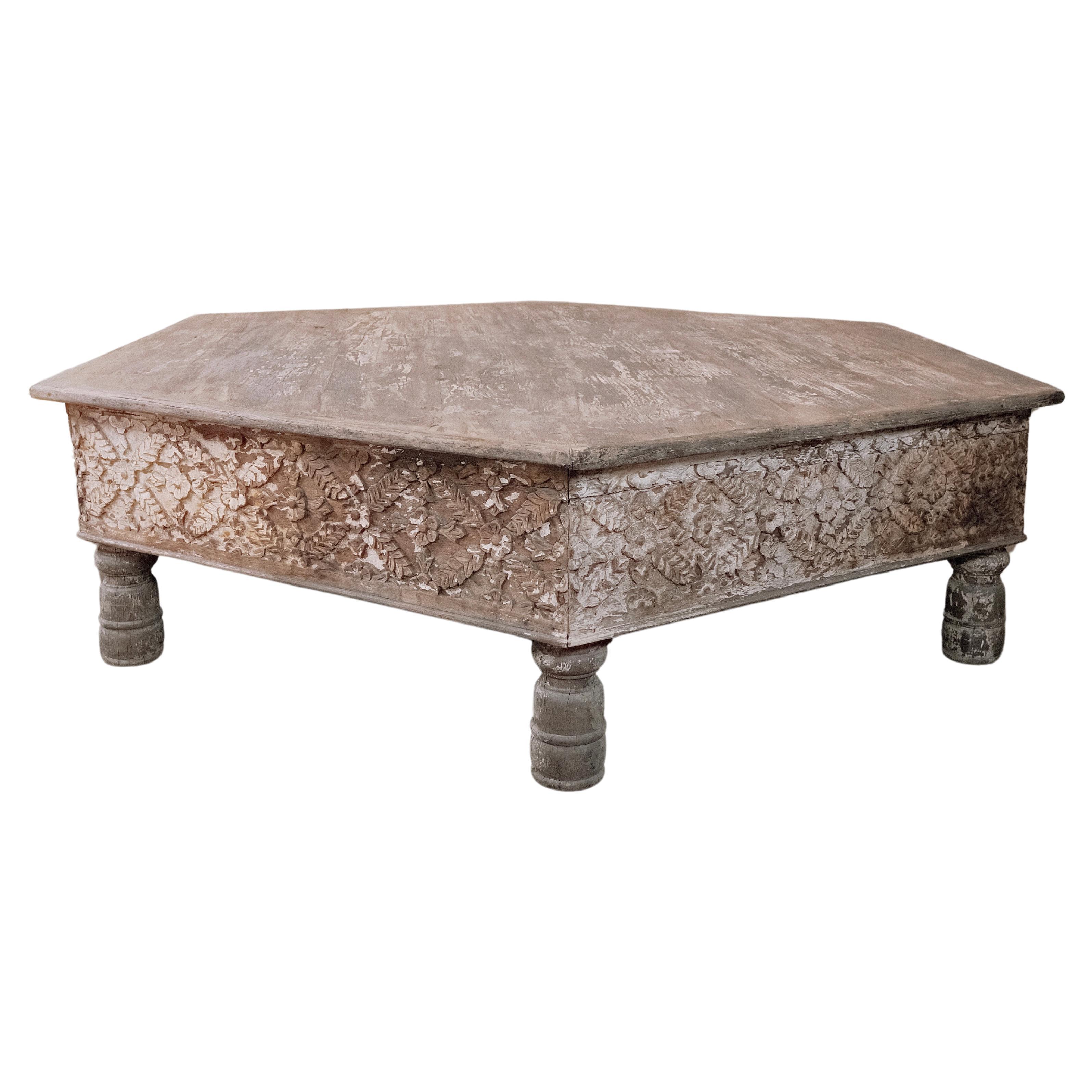 Vintage Hexagonal Moorish Coffee Table For Sale