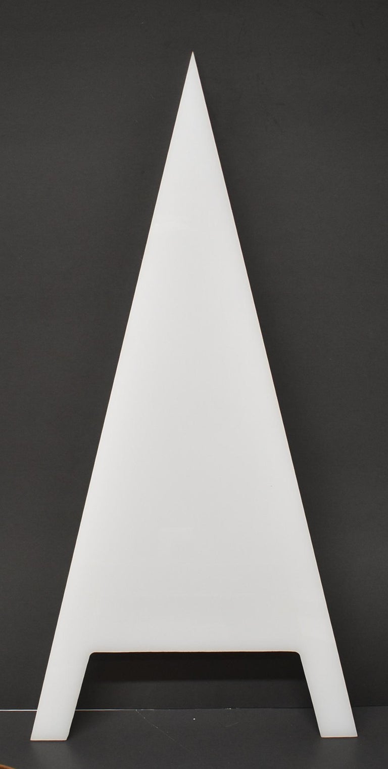 Vintage Heyco Art Deco Style Brass and Acrylic Pyramid Table Lamp For ...