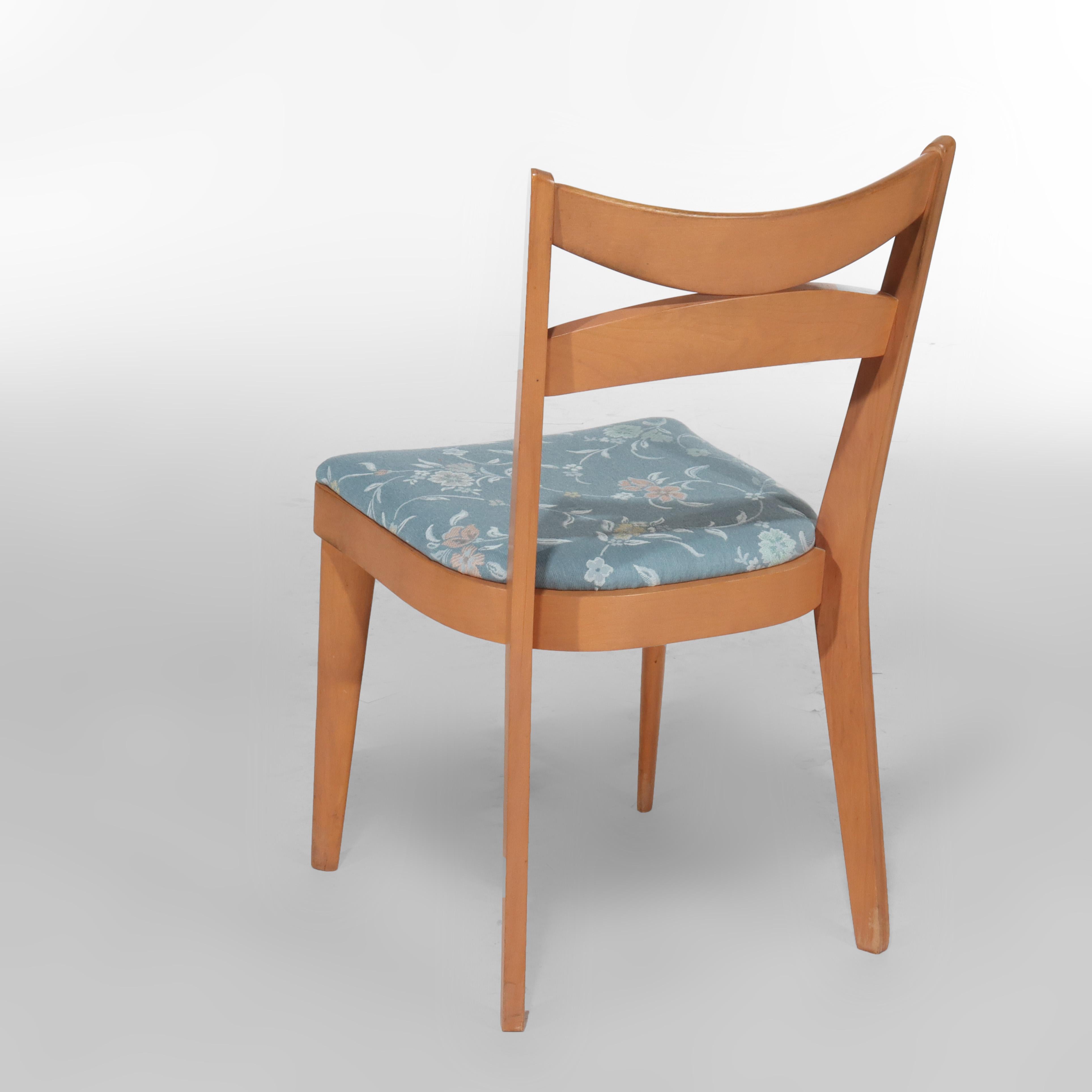 Vintage Heywood Wakefield Champagne Finish Birch Wishbone Drop Leaf Table C1950 en vente 12