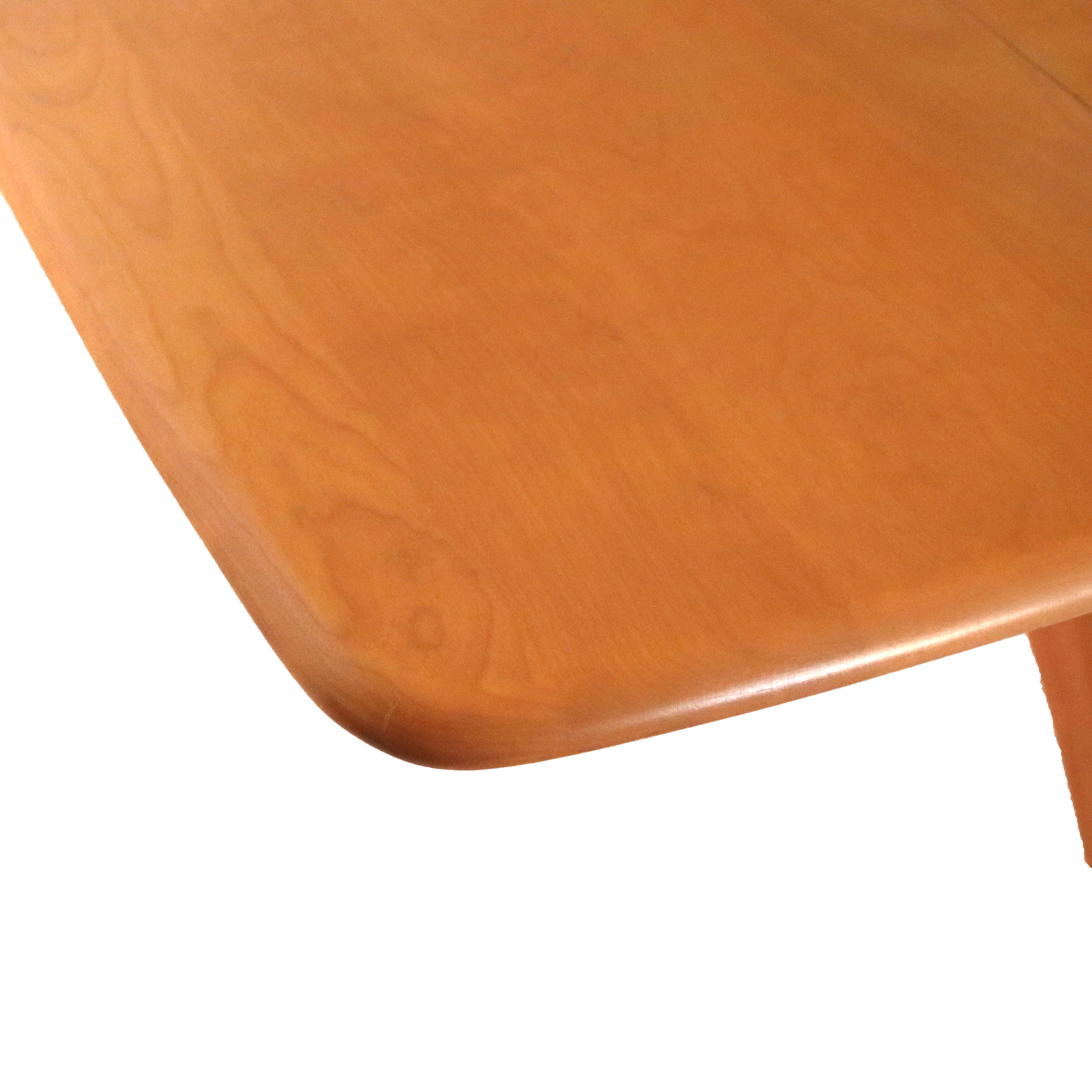 Vintage Heywood Wakefield Champagne Finish Birch Wishbone Drop Leaf Table C1950 en vente 4