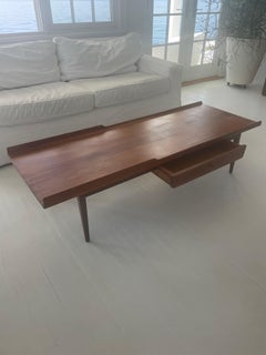 Vintage Heywood Wakefield Cherry Wood Coffee Table w/ Drawer for The Cliff House