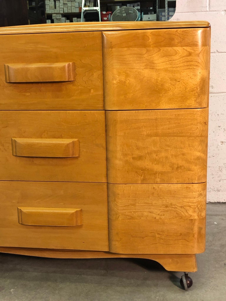 Vintage HeywoodWakefield Dresser with Mirror at 1stDibs