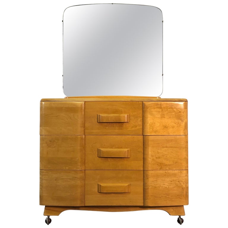 Vintage HeywoodWakefield Dresser with Mirror at 1stDibs