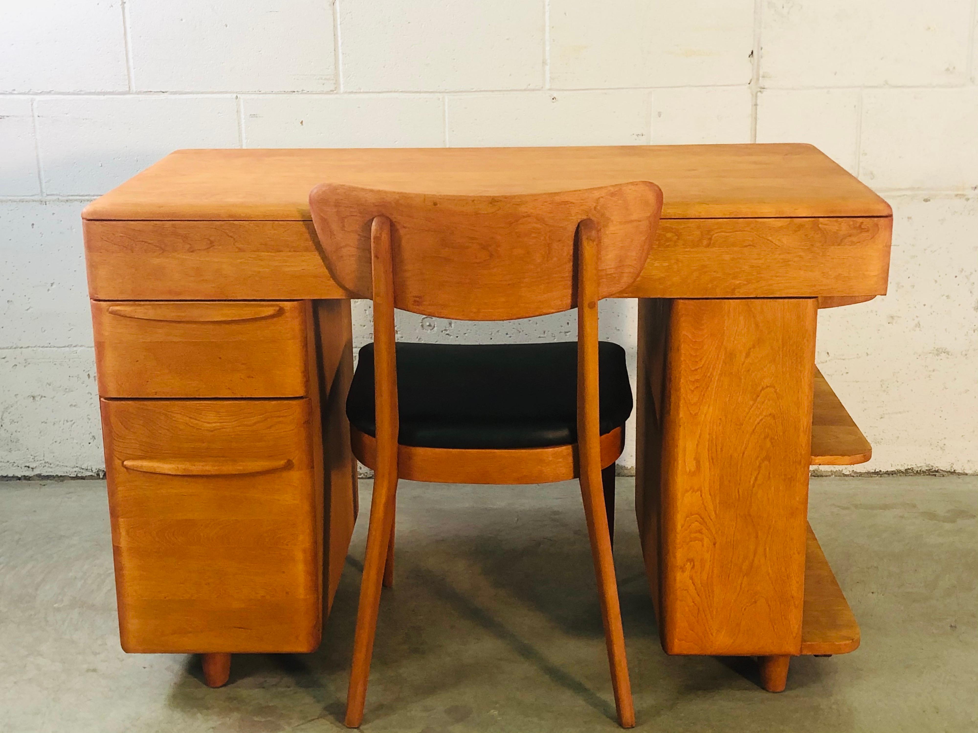 Vintage Heywood Wakefield Maple Desk and Chair 3
