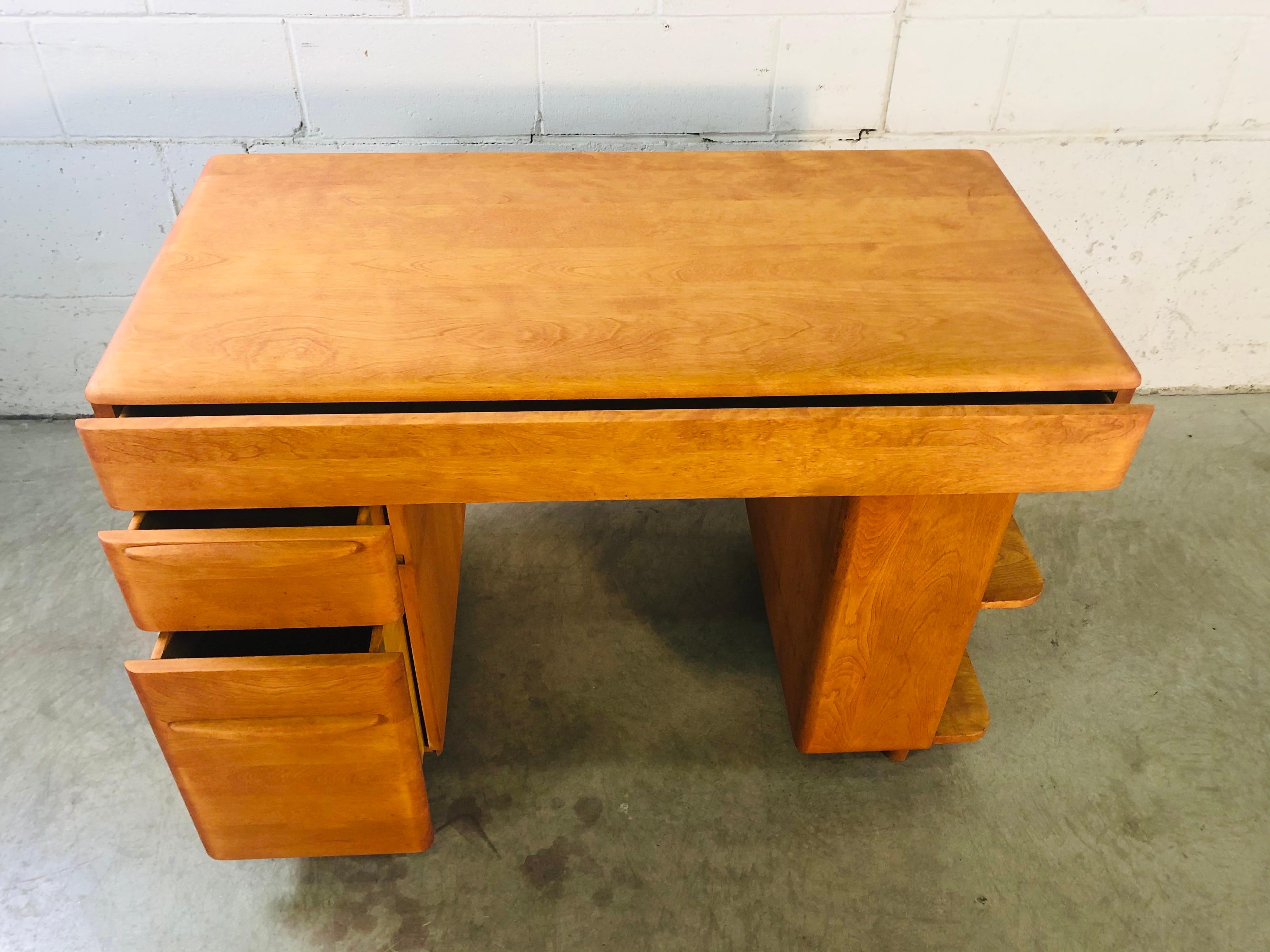 Vintage Heywood Wakefield Maple Desk and Chair 1