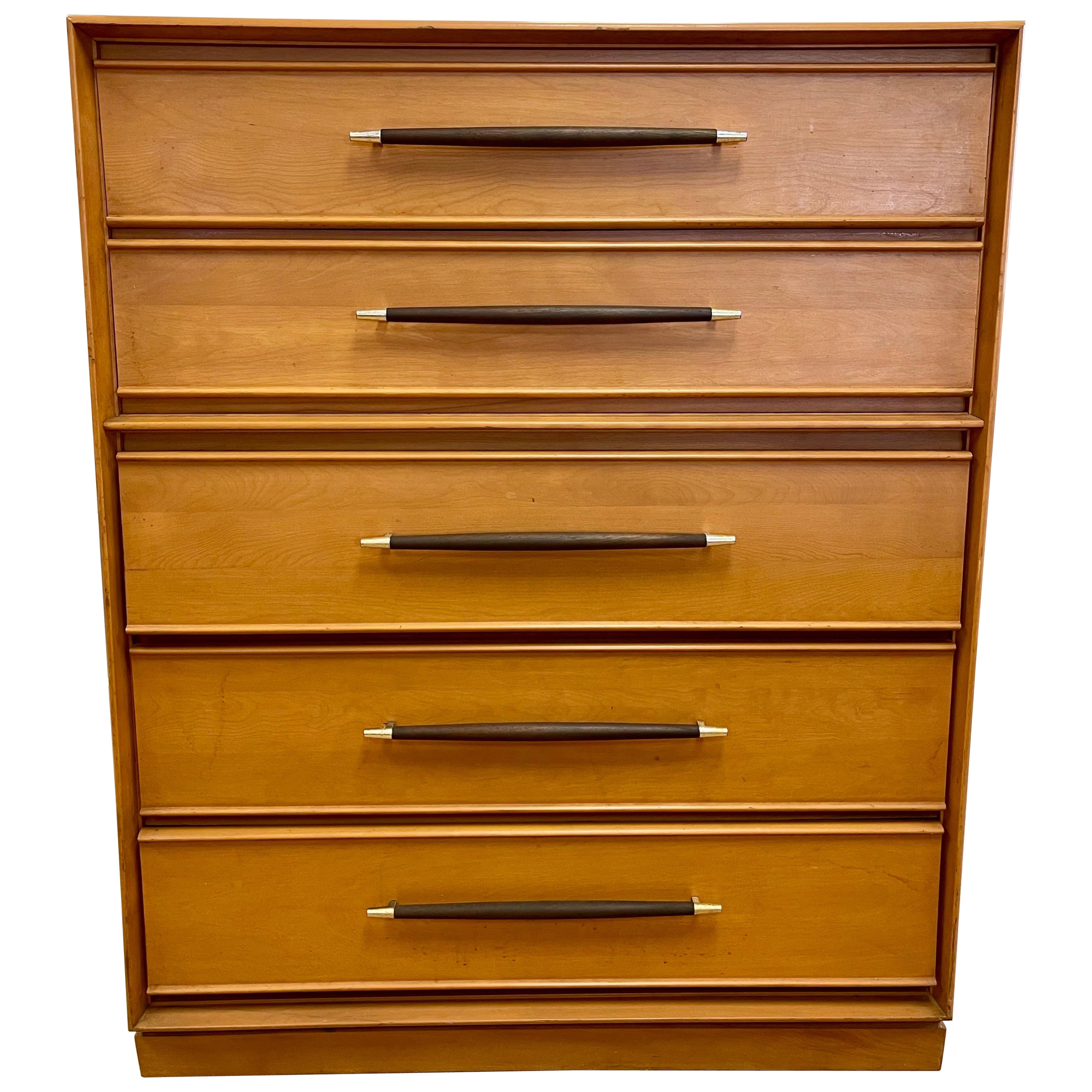 Vintage Heywood Wakefield Mid-Century Dresser Highboy Chest of Drawers 1955