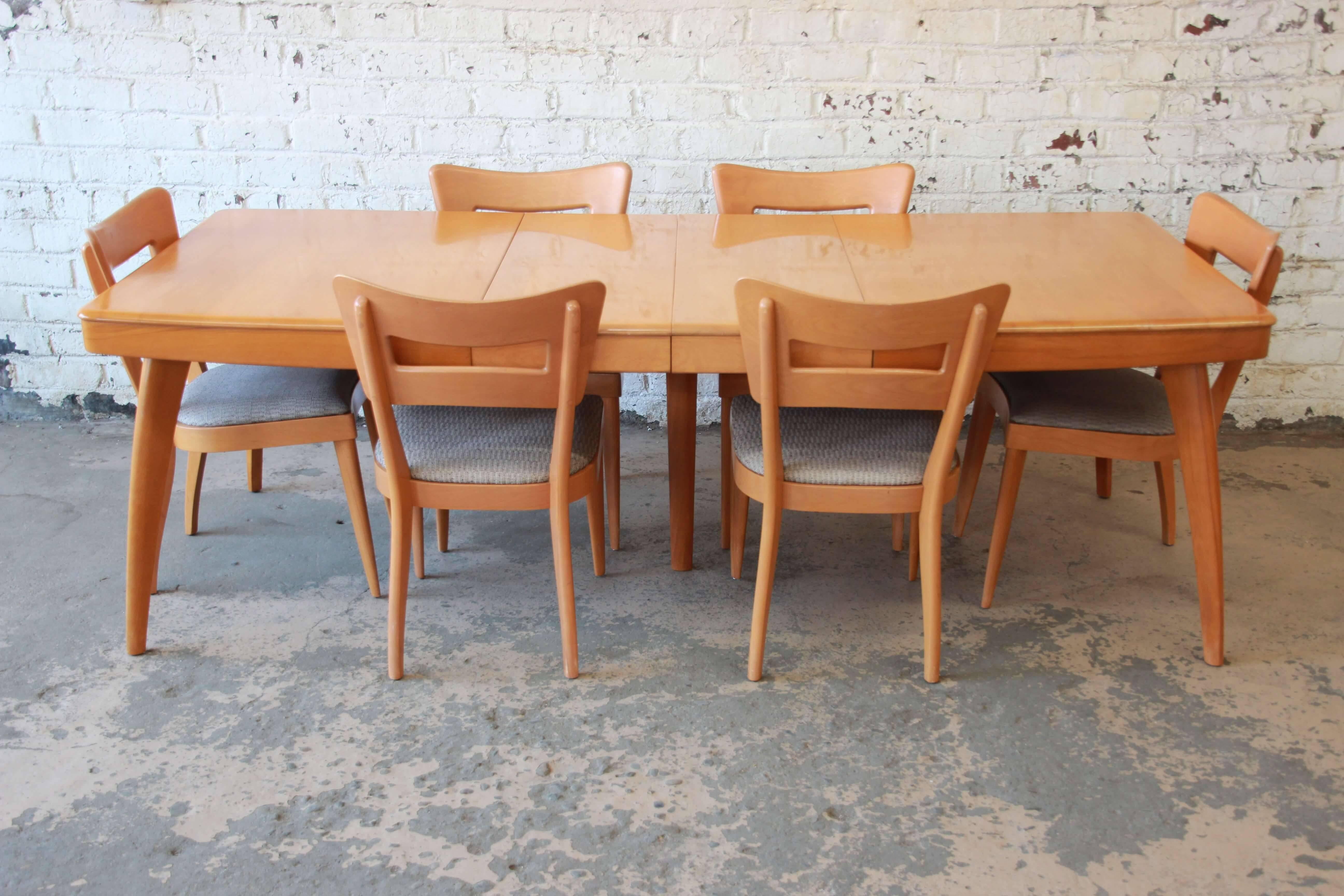 Vintage Heywood Wakefield Mid-Century Modern Extension Table 3
