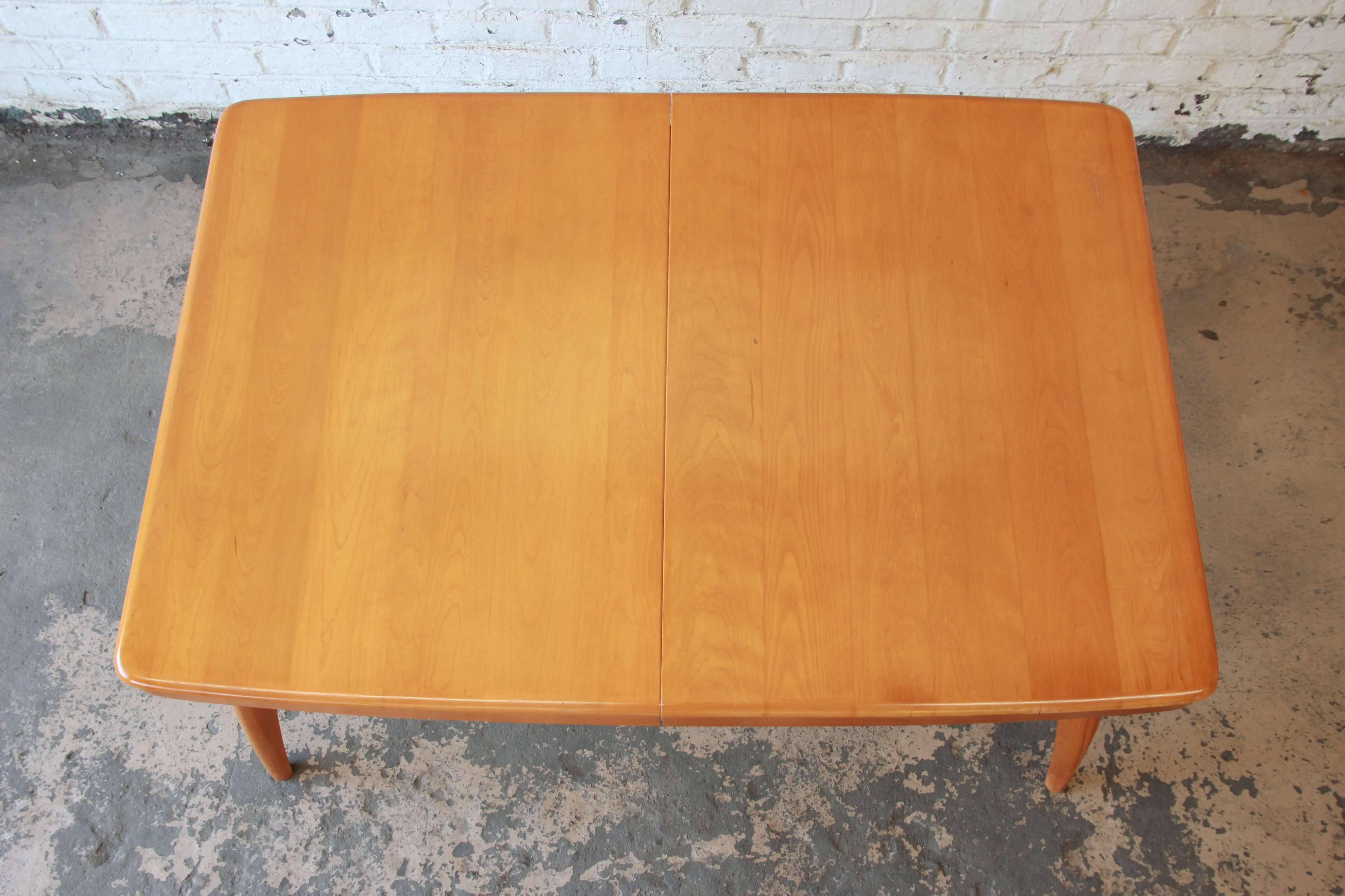Vintage Heywood Wakefield Mid-Century Modern Extension Table In Good Condition In South Bend, IN