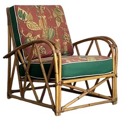 Vintage Heywood Wakefield Mid-Century Modern Rattan Lounge Chair