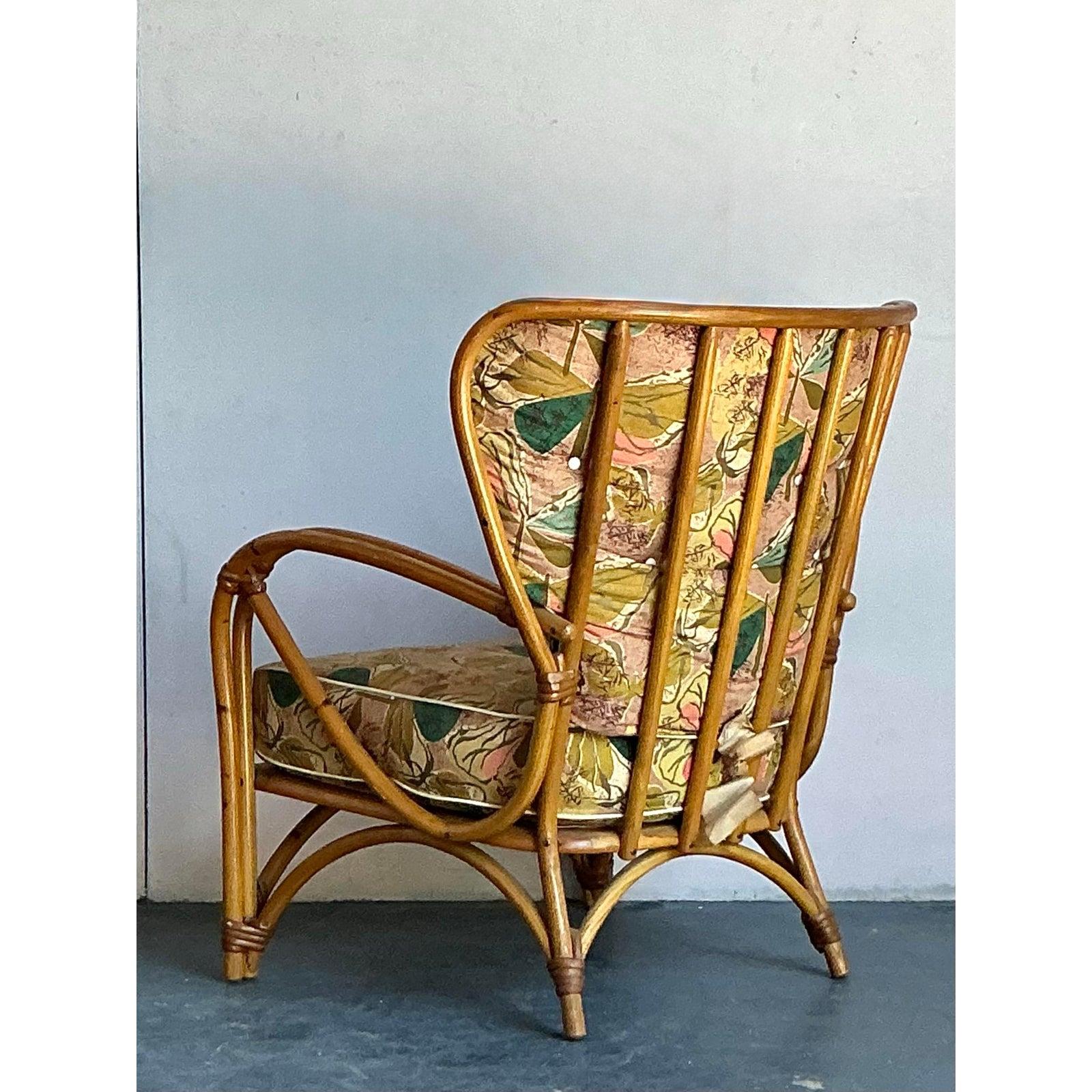 Vintage Heywood Wakefield Mid-Century Modern Wingback Lounge Chair im Angebot 1