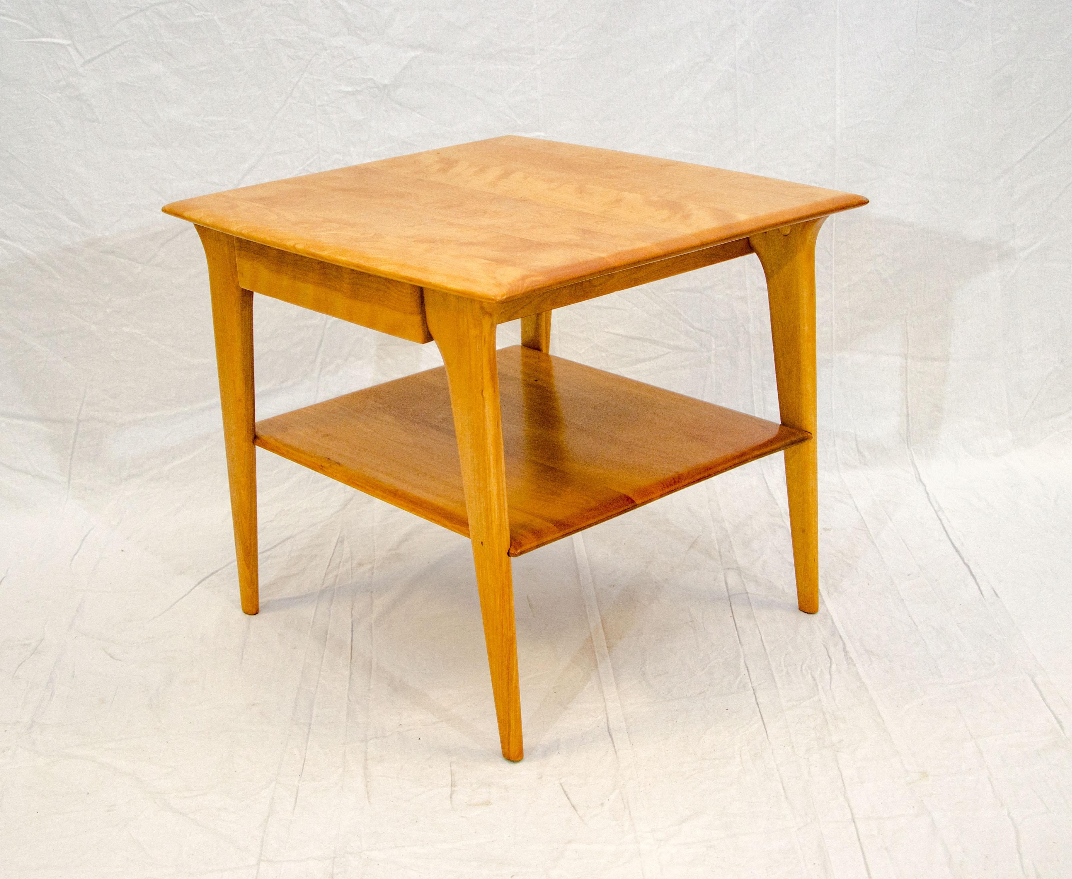 Vintage Heywood Wakefield Occasional / End Table with Drawer, M 1538 G In Good Condition In Crockett, CA