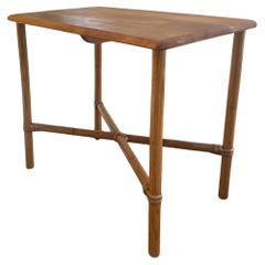 Vintage-Beistelltisch aus Rattan von Heywood-Wakefield, Modell 816G, ca. 1940er Jahre