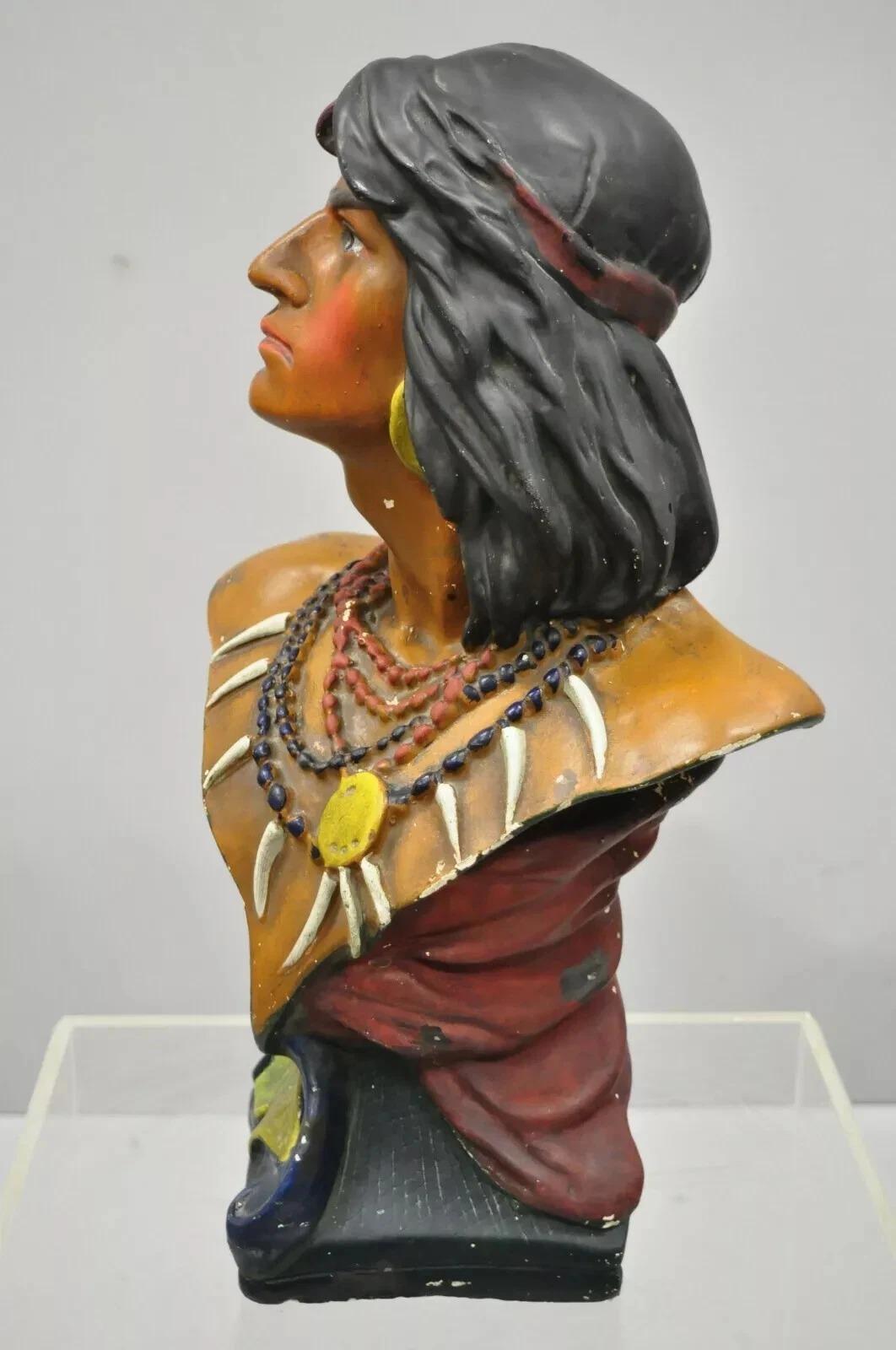 Vintage Hiawatha Native American Chalkware Cigar Store 20