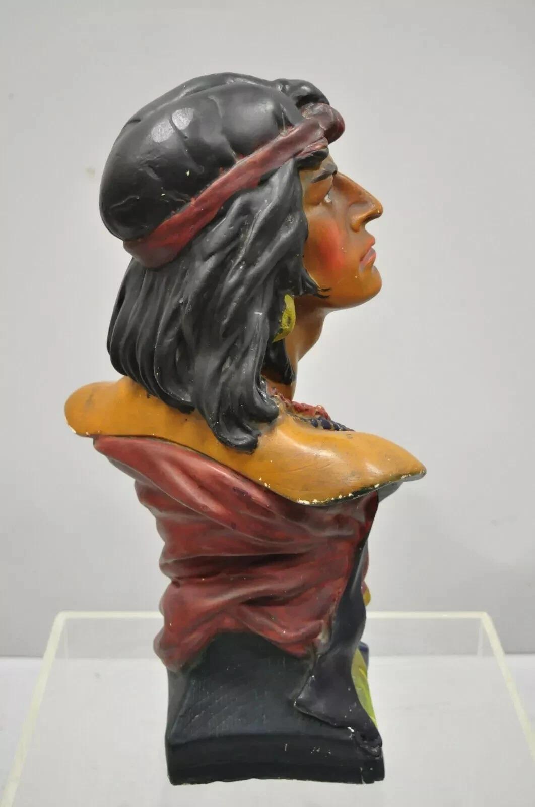 Vintage Hiawatha Native American Chalkware Cigar Store 20