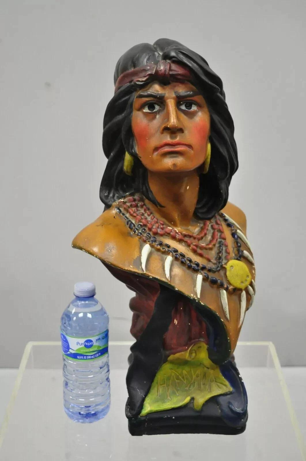 Vintage Hiawatha Native American Chalkware Cigar Store 20