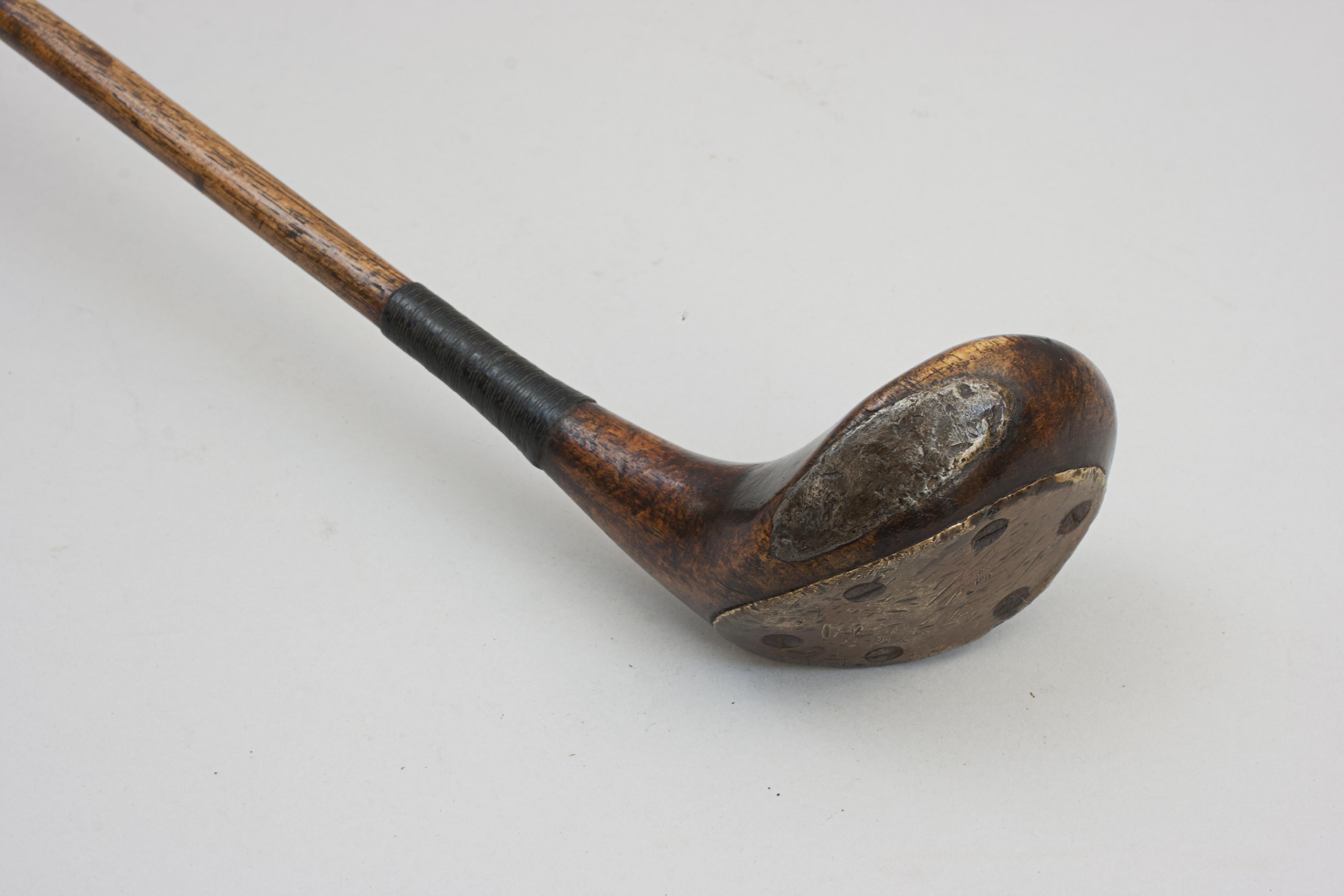 British Vintage Hickory Brassie, Golf Club For Sale