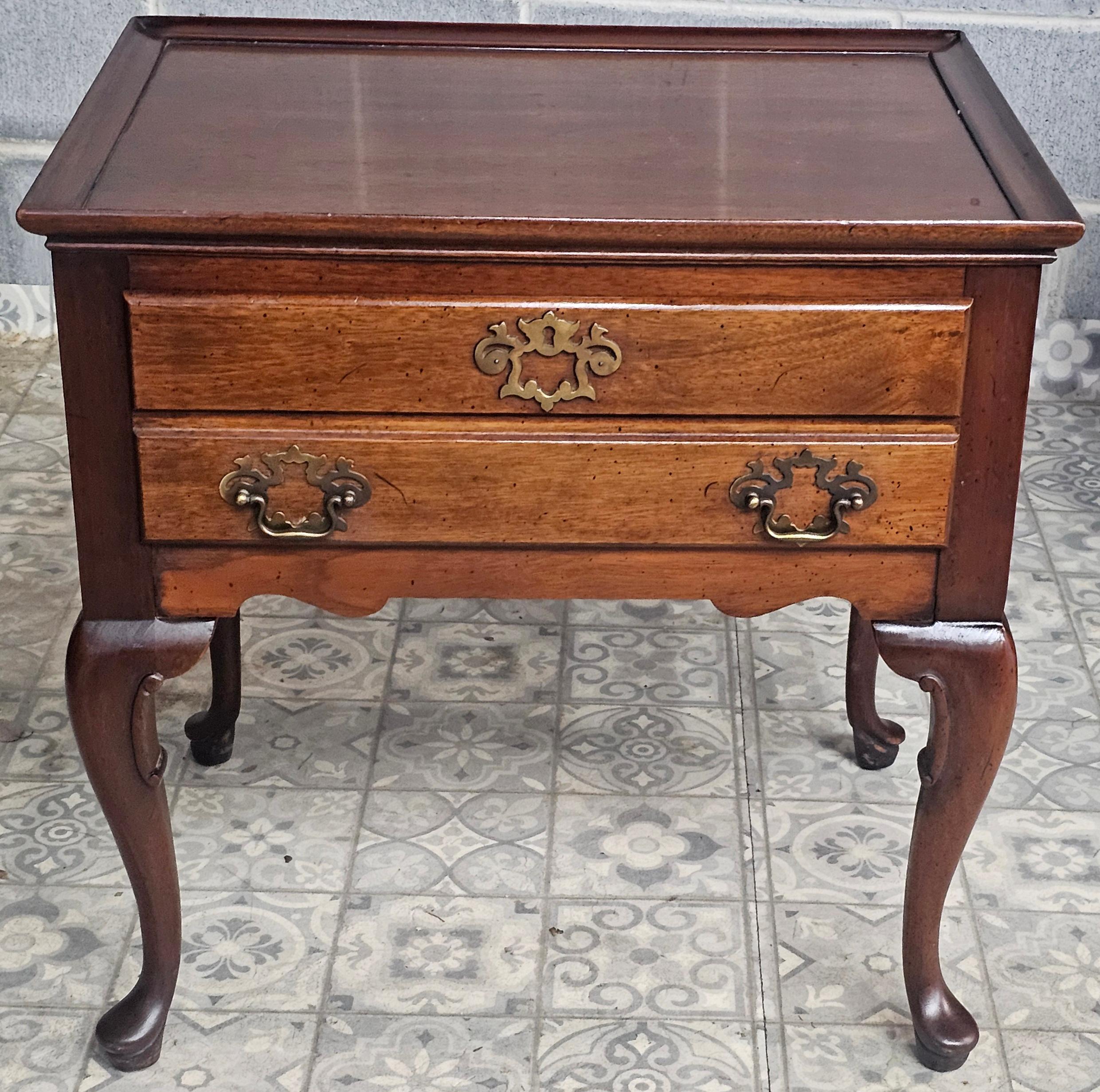 Vintage Hickory Chair Co. Chippendale Style Lowboy Dressing Table Silver Chest, Side table with Queen Anne Style legs, large single drawer with dovetail joints.
Versatile use. 24