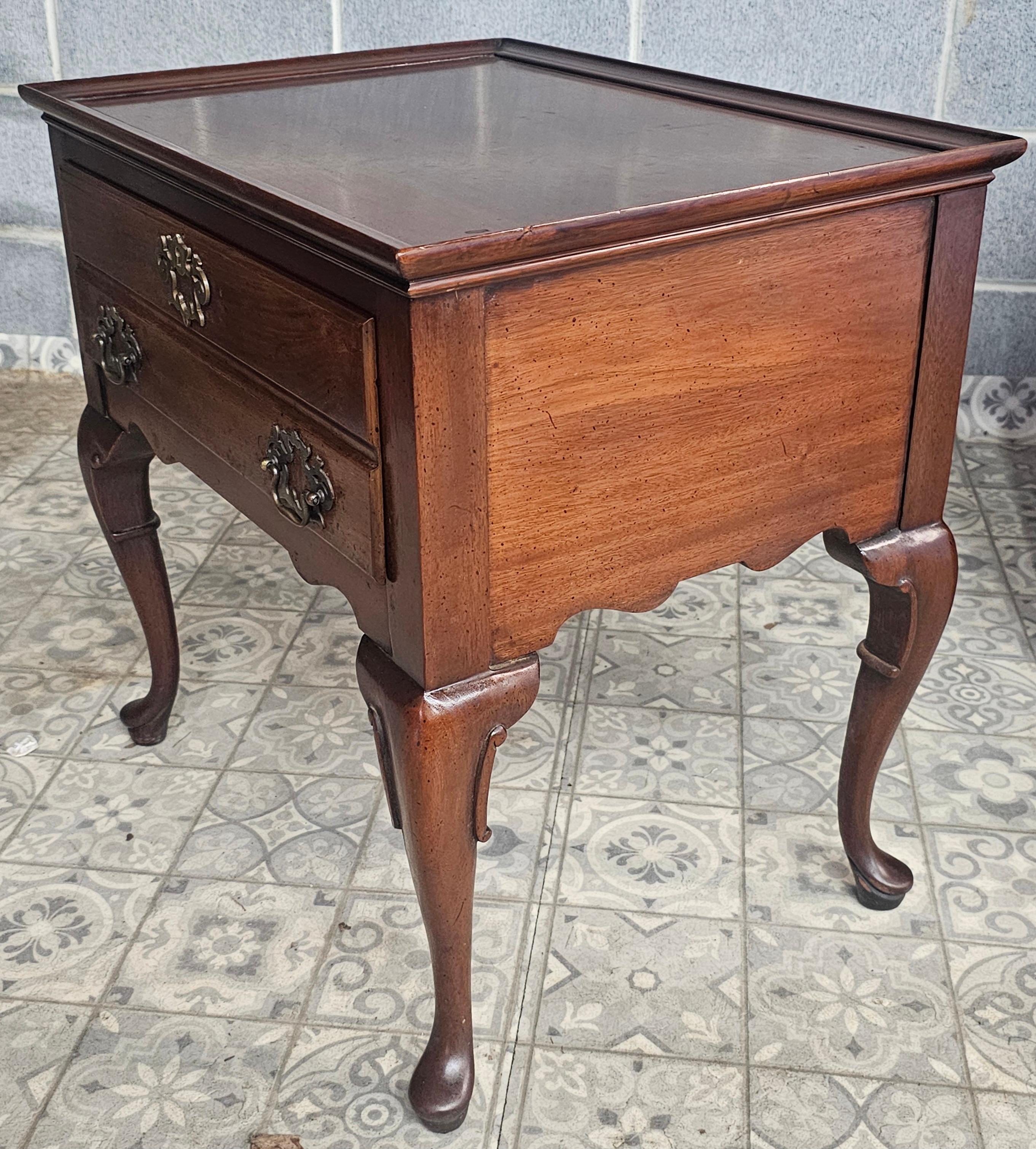 20th Century Vintage Hickory Chair Co. Chippendale Style Lowboy Dressing Table Silver Chest For Sale
