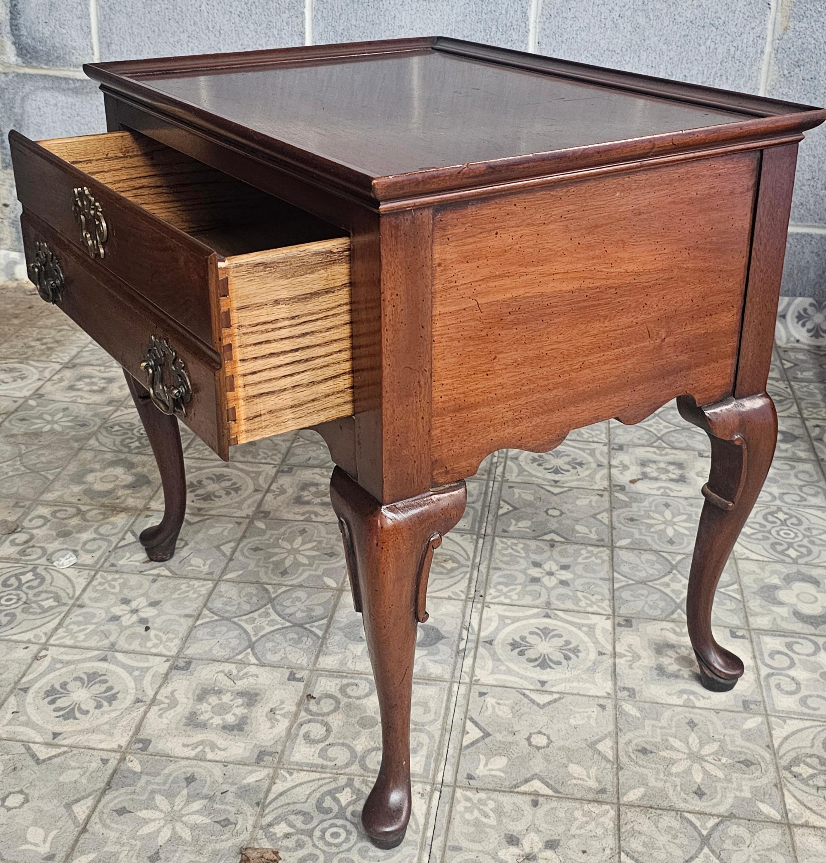 Mahogany Vintage Hickory Chair Co. Chippendale Style Lowboy Dressing Table Silver Chest For Sale