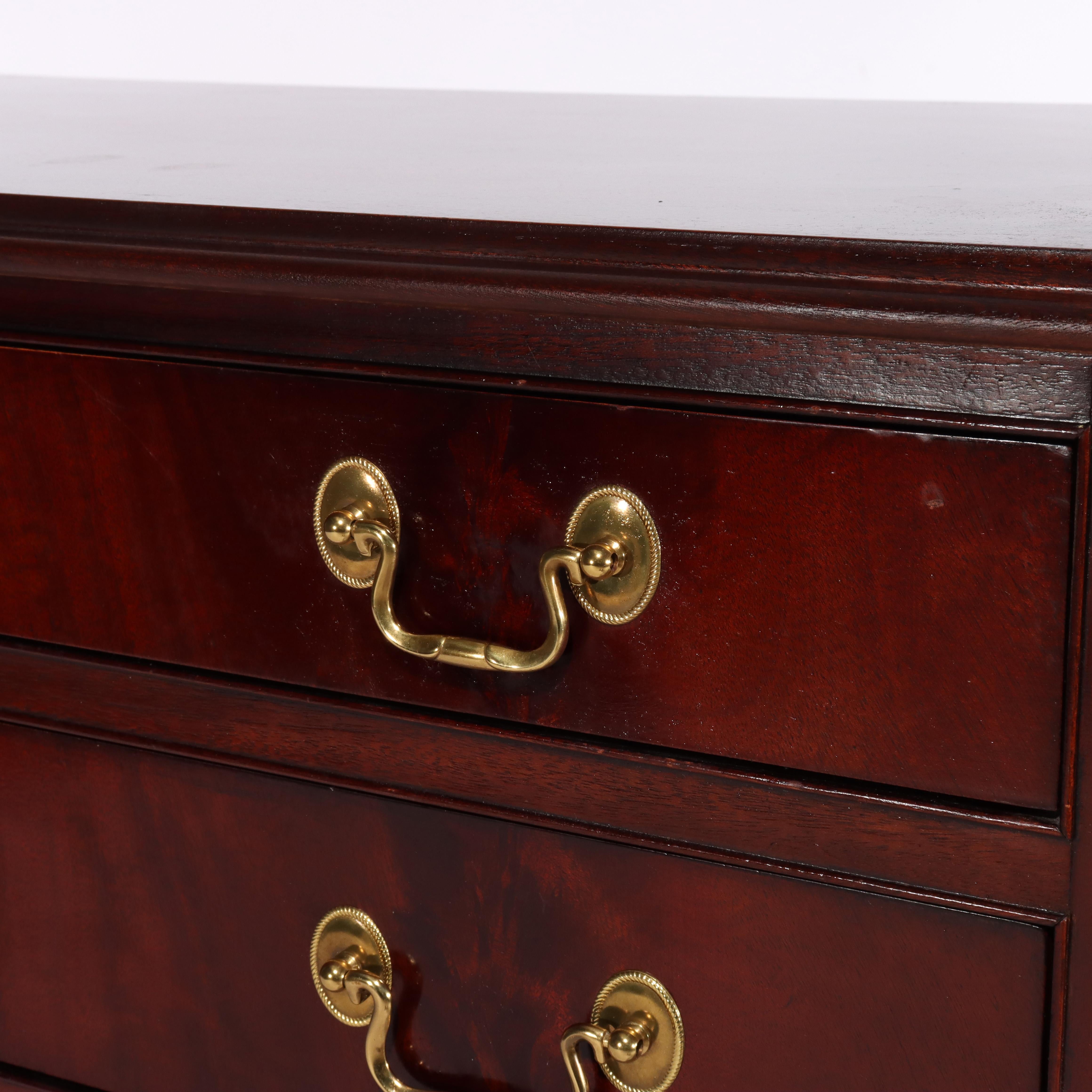 ***Reduced In-House Delivery Rates - Click on “Ask Seller” to Request a Quote***
Vintage Hickory Chair Co. Diminutive Mahogany 4 Drawer Chest Signed C1940 (30 1/4