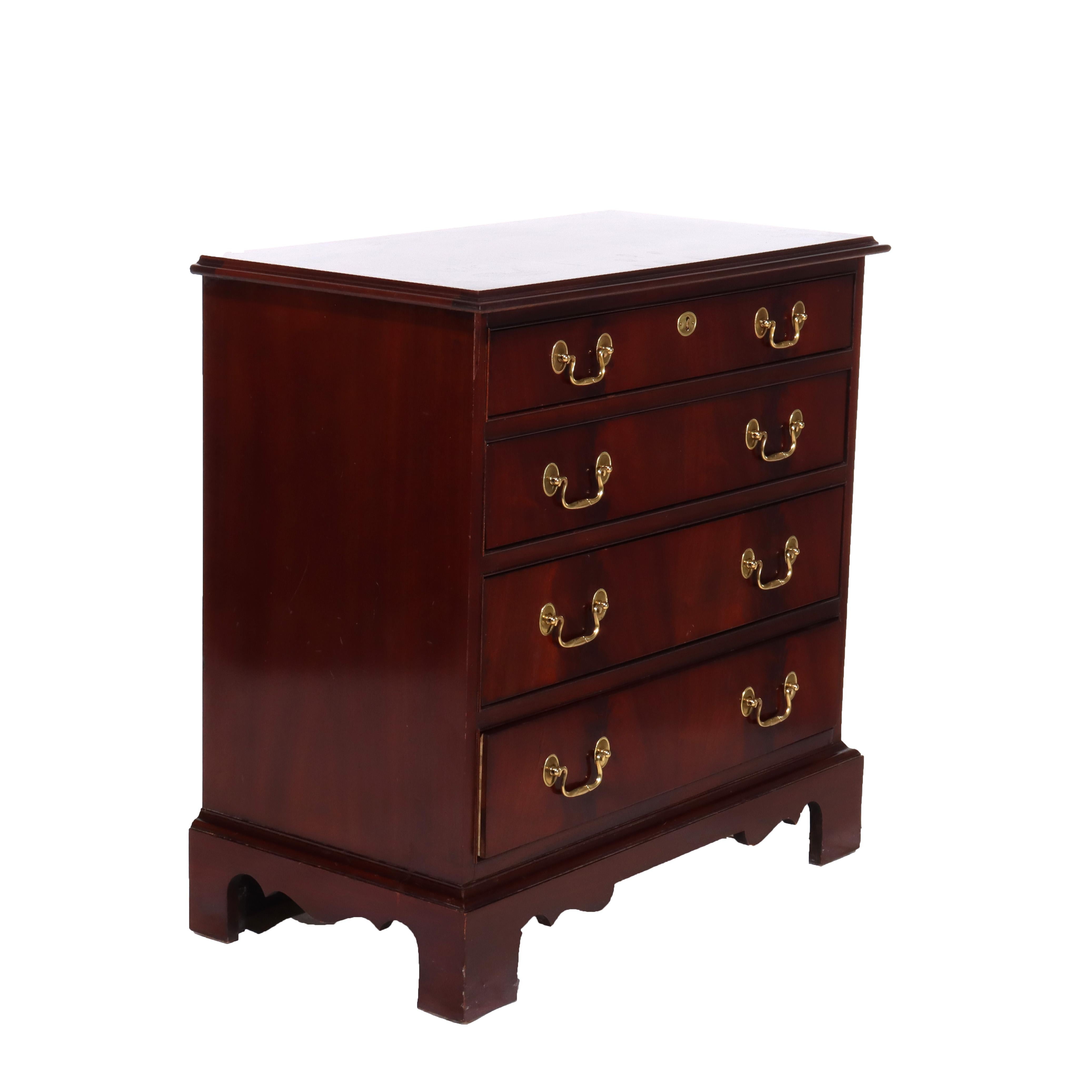 Vintage Hickory Chair Co. Diminutive Mahogany 4-Drawer Chest Signed C1940 For Sale 2
