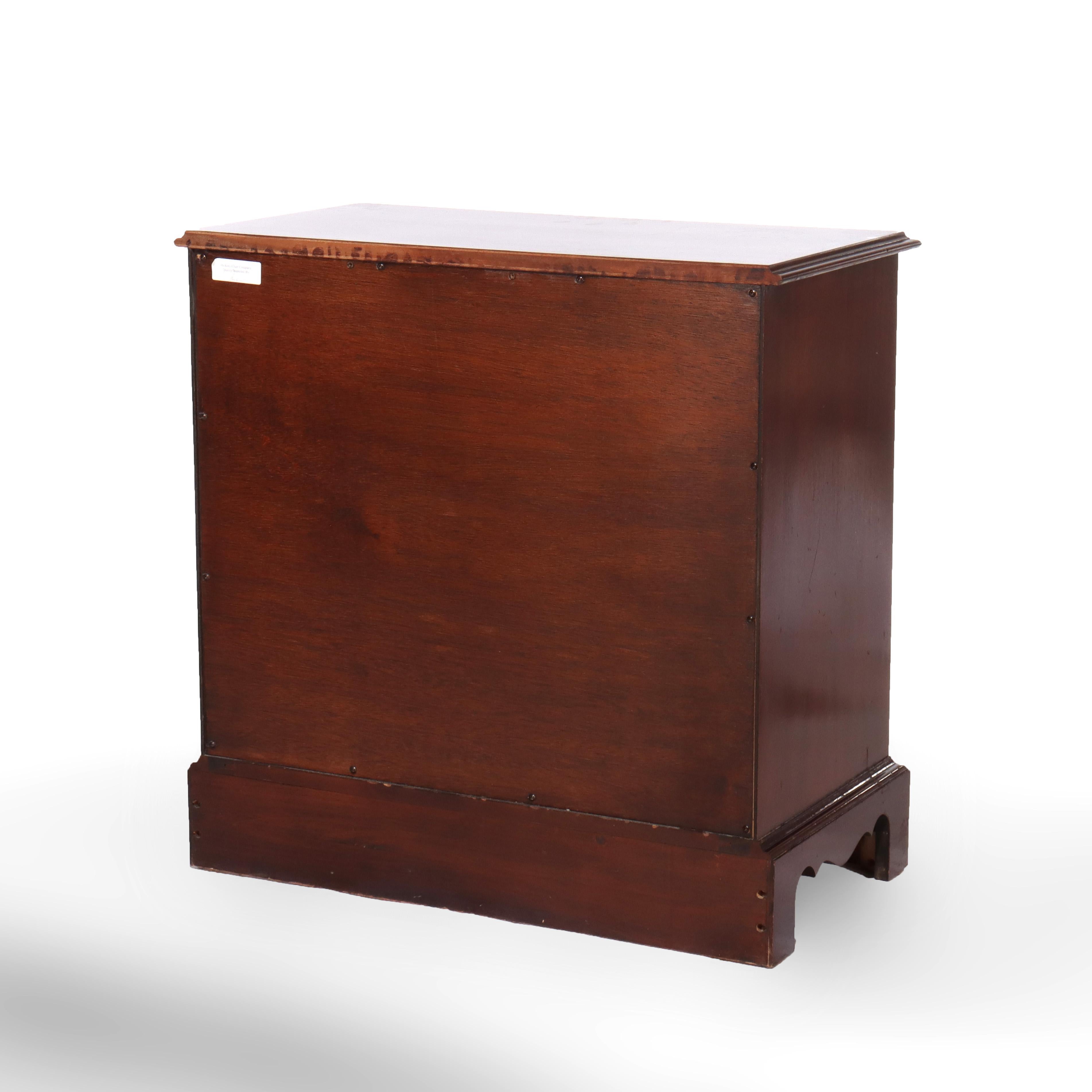 Vintage Hickory Chair Co. Diminutive Mahogany 4-Drawer Chest Signed C1940 For Sale 3