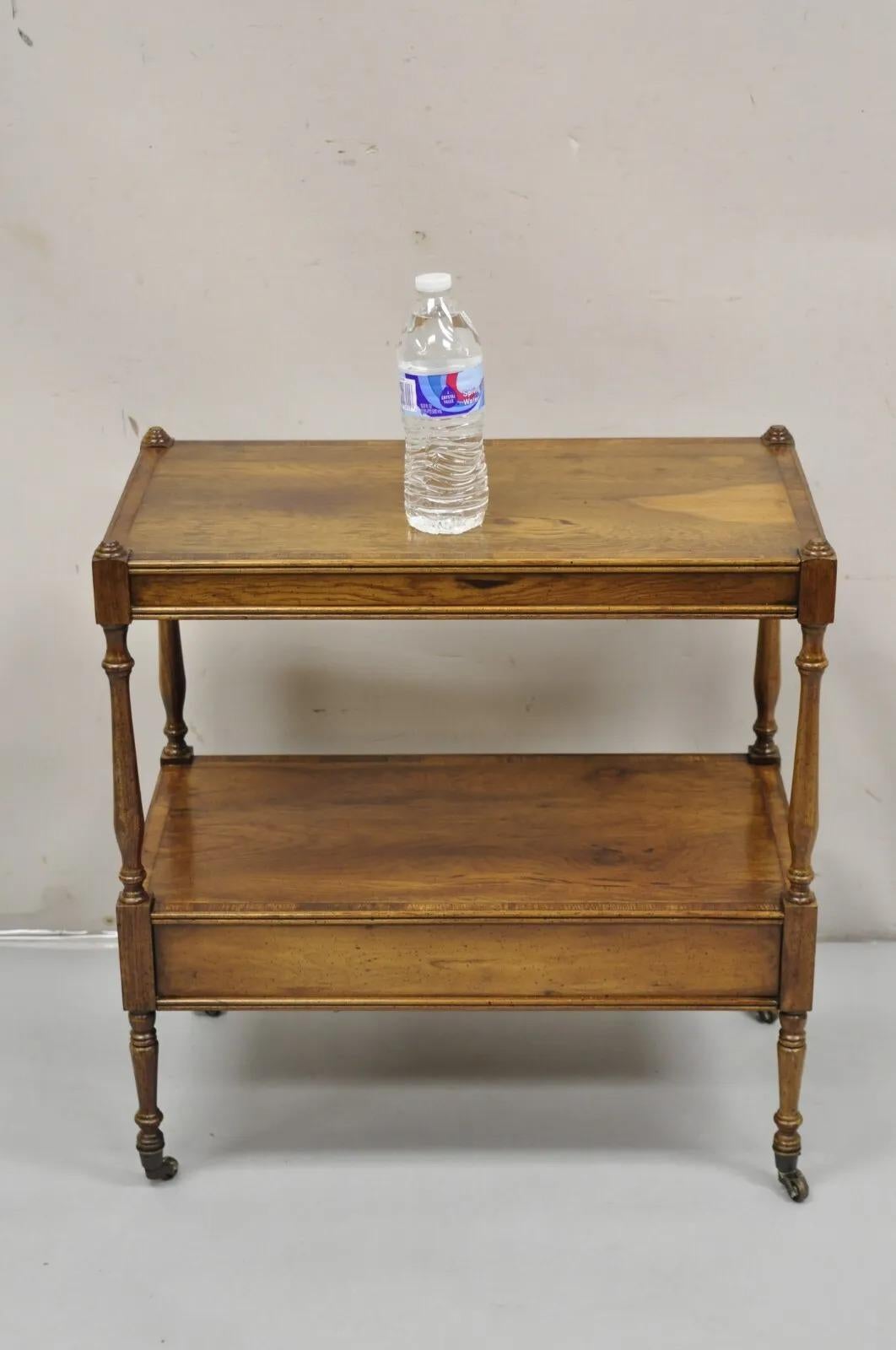 Vintage Hickory Chair Co English Regency Style Rosewood One Drawer Side Table 5