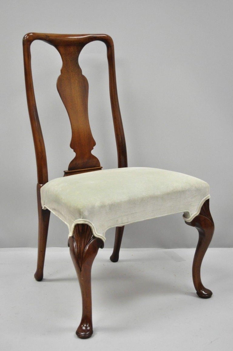 Vintage Hickory Chair Company Queen Anne Style Mahogany Dining Chairs